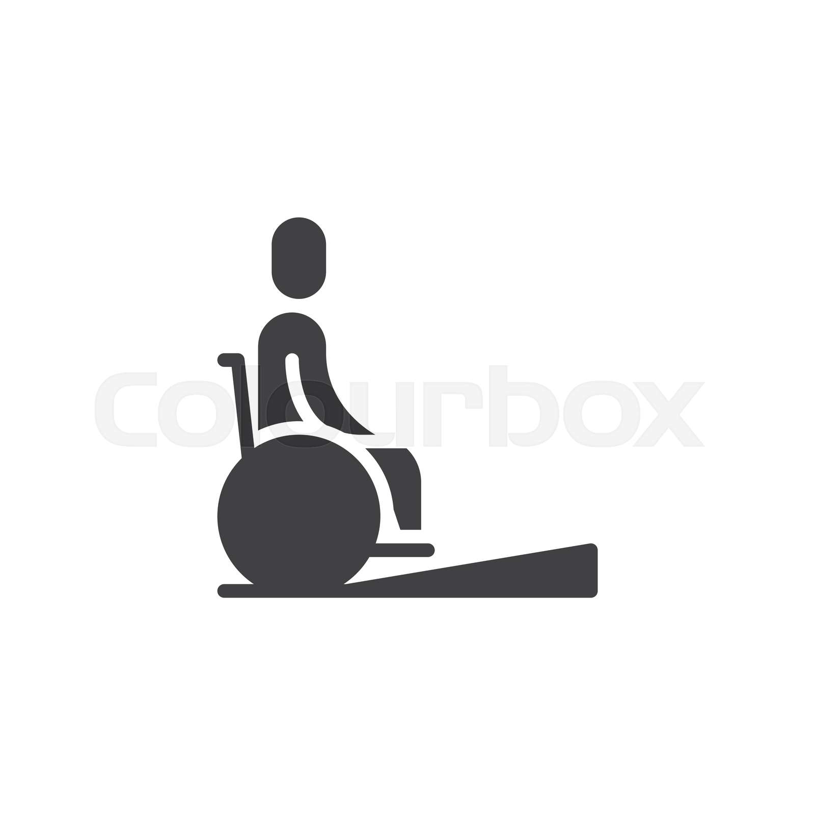 Wheelchair ramp up vector icon | Stock vector | Colourbox