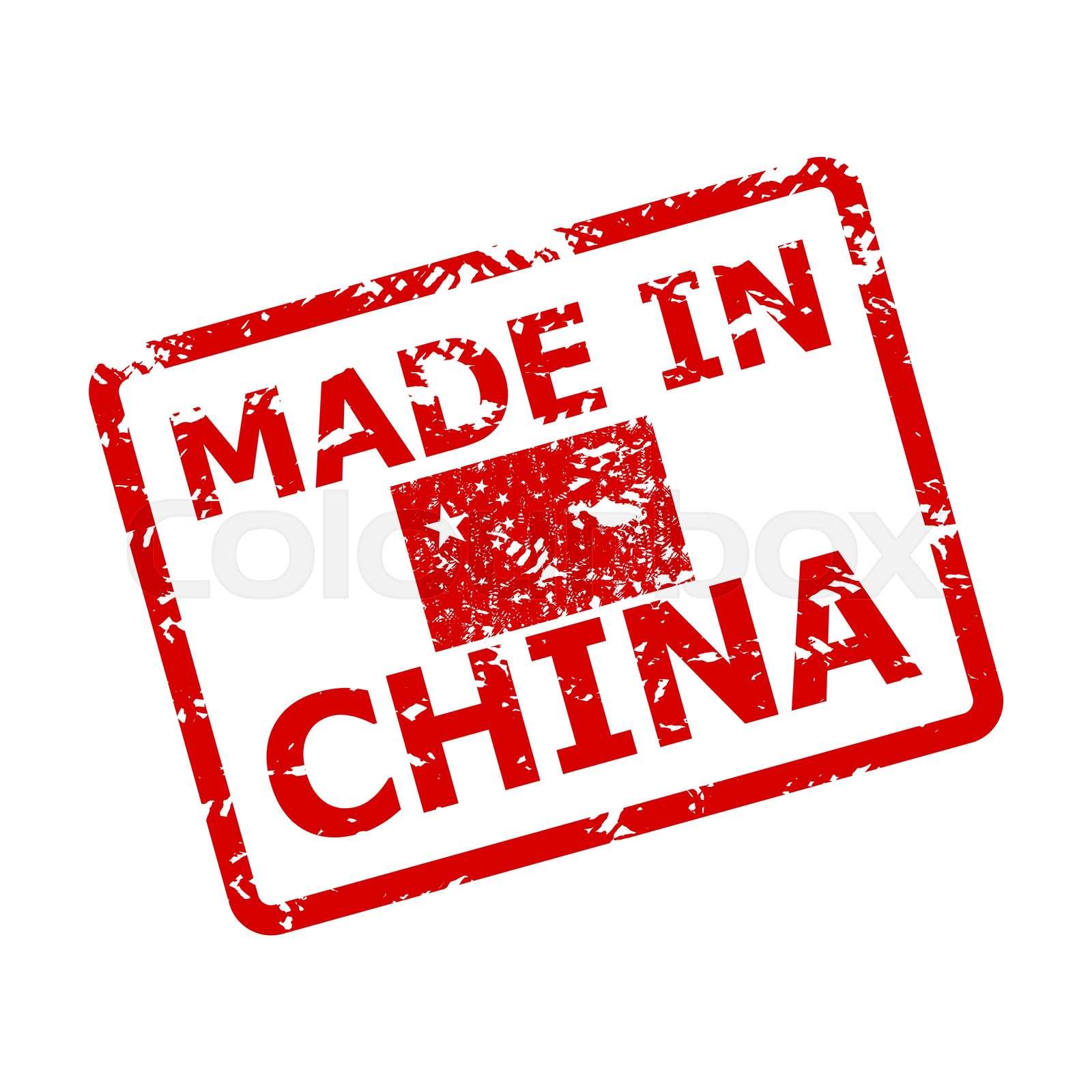 Made in china rubber seal stamp | Stock vector | Colourbox