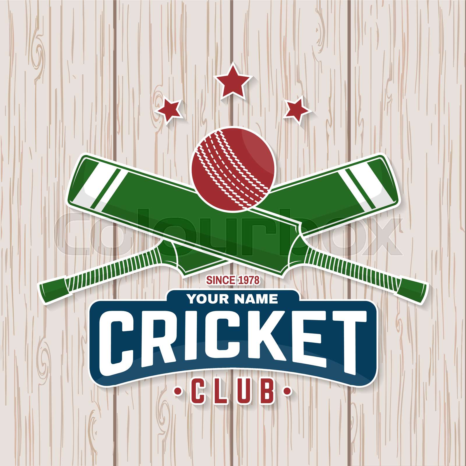Cricket club patch or sticker. Vector. Concept for shirt, print, stamp