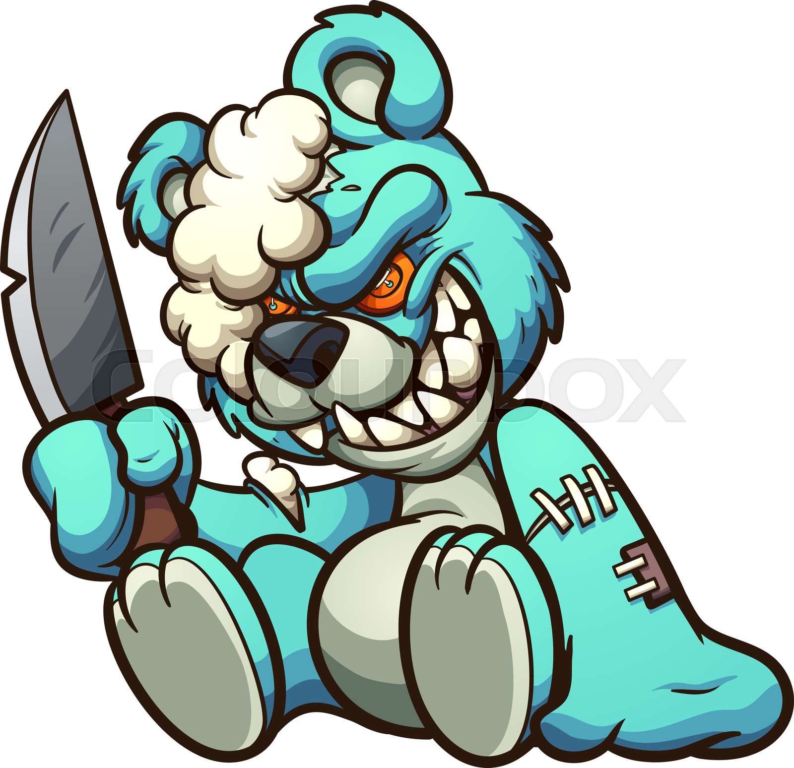 Evil Teddy bear Stock vector Colourbox