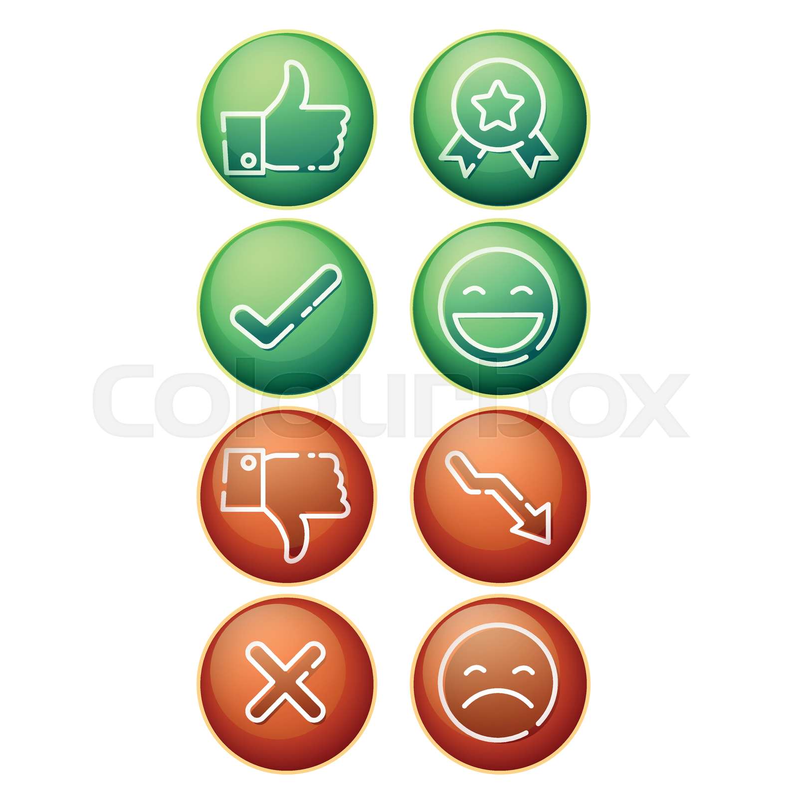 good-bad | Stock vector | Colourbox
