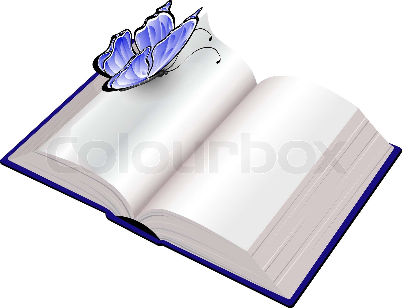 Open book with butterfly | Stock vector | Colourbox