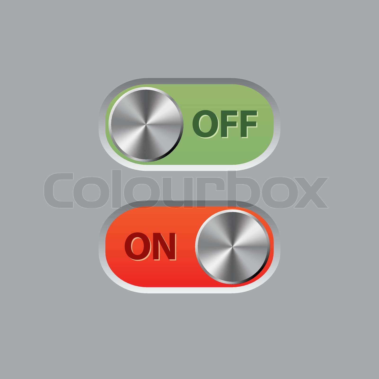 off and on buttons | Stock vector | Colourbox