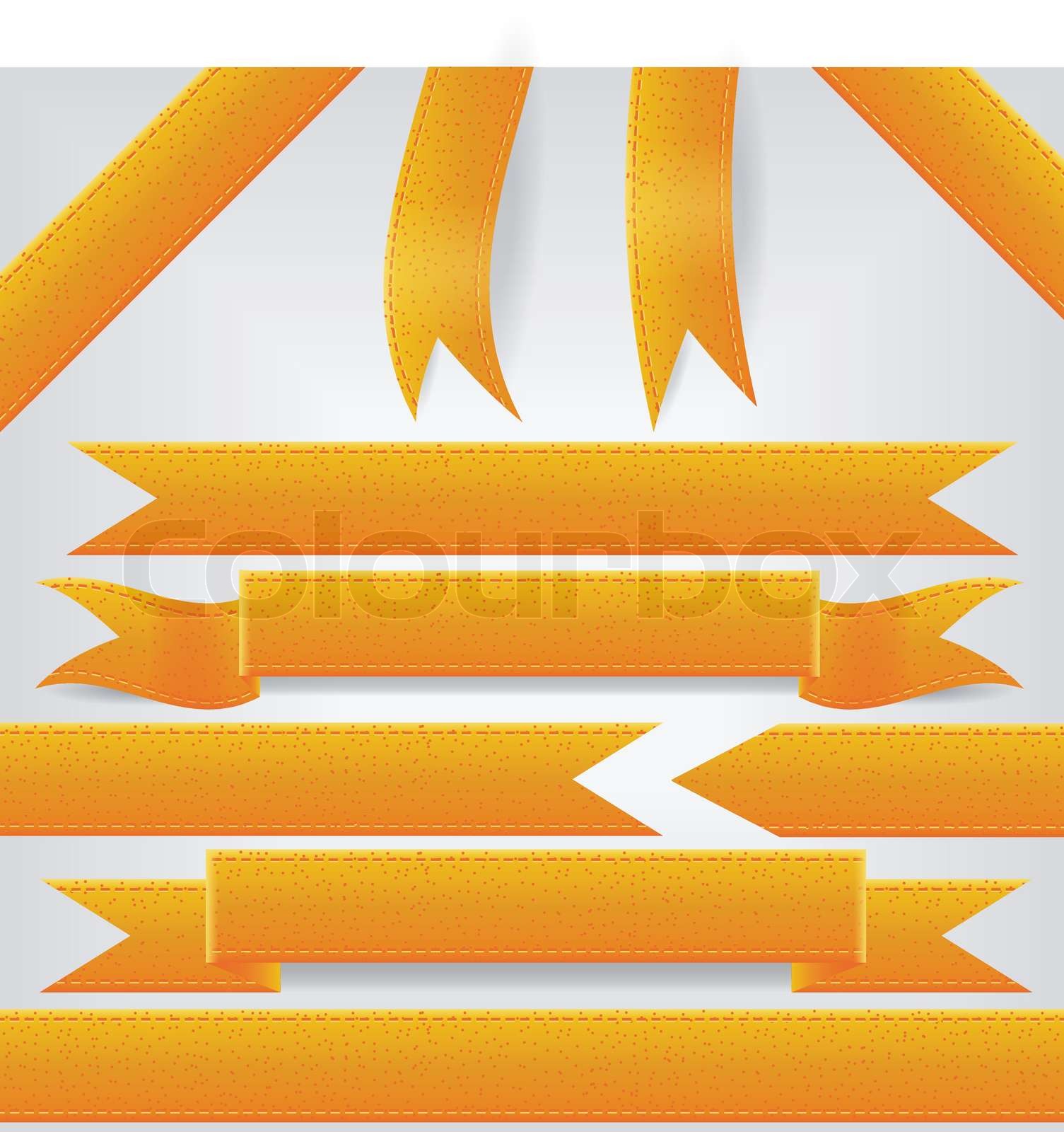 set of orange ribbons | Stock vector | Colourbox