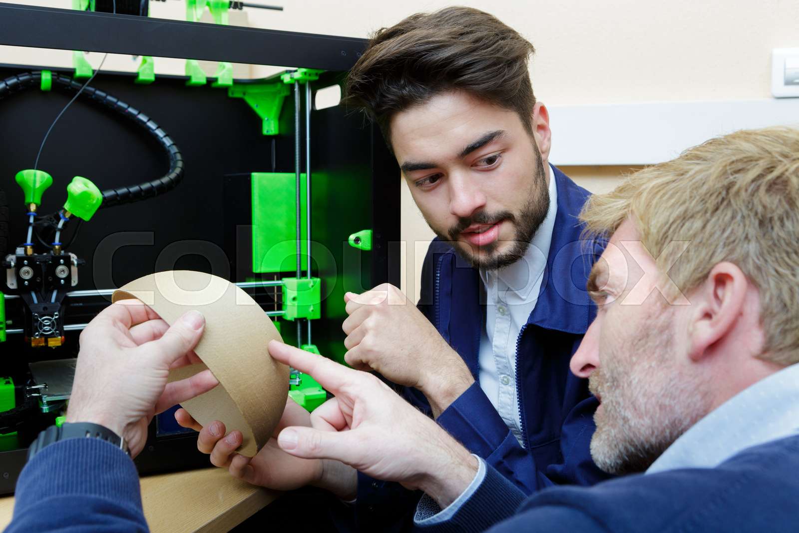ceramic and bowl engineers inspecting a product Stock image Colourbox