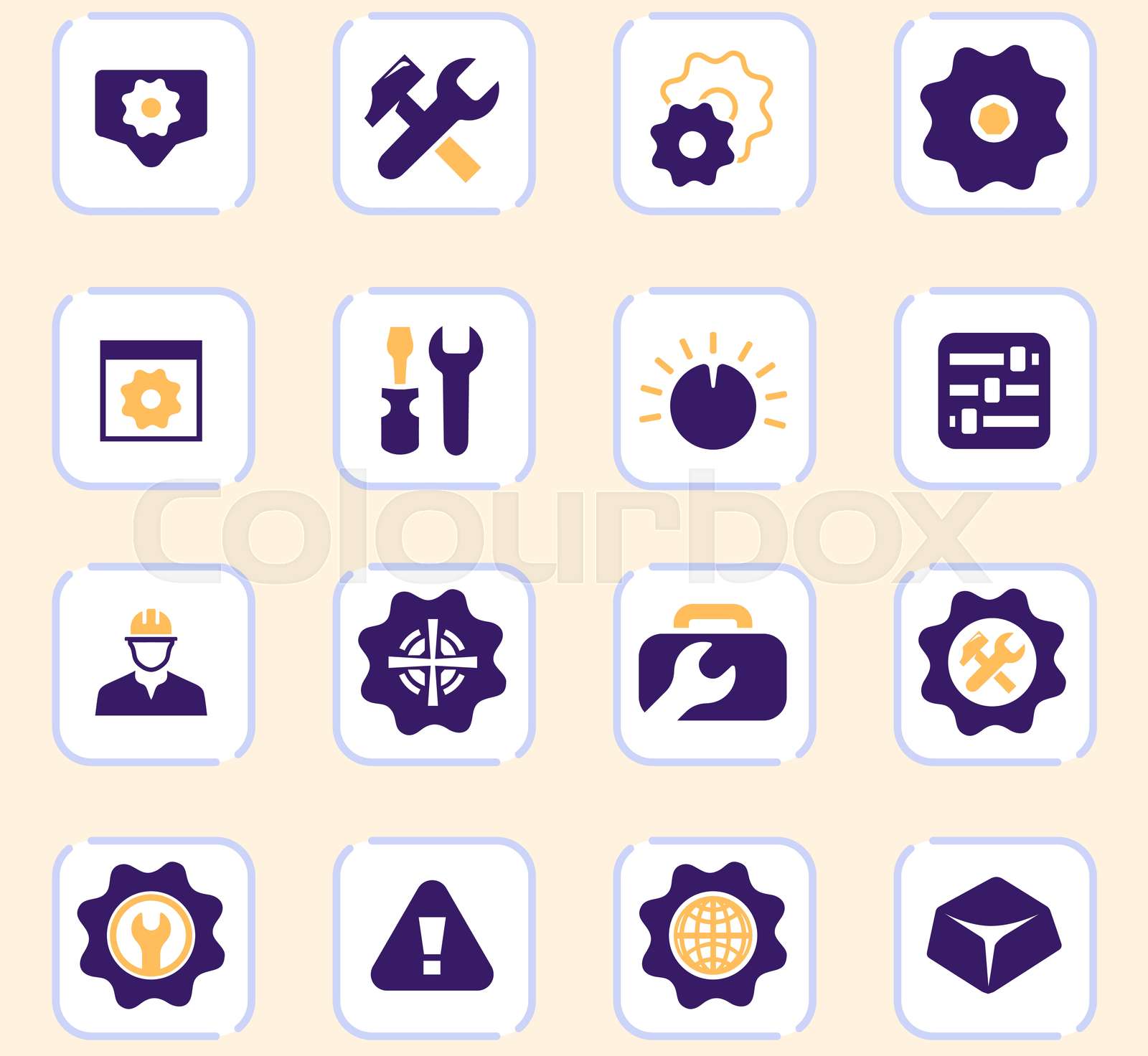 Setting icons set Stock vector Colourbox