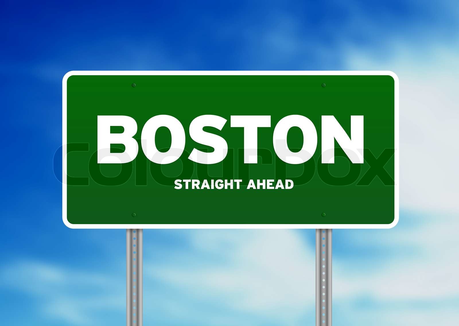 Boston, Massachusetts Highway Sign | Stock image | Colourbox