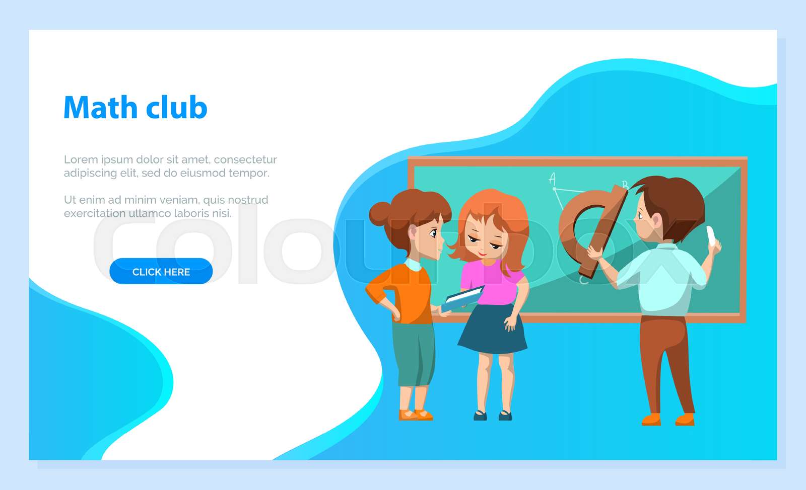 Group of Kids Solving Math Problems Vector Image | Stock vector | Colourbox