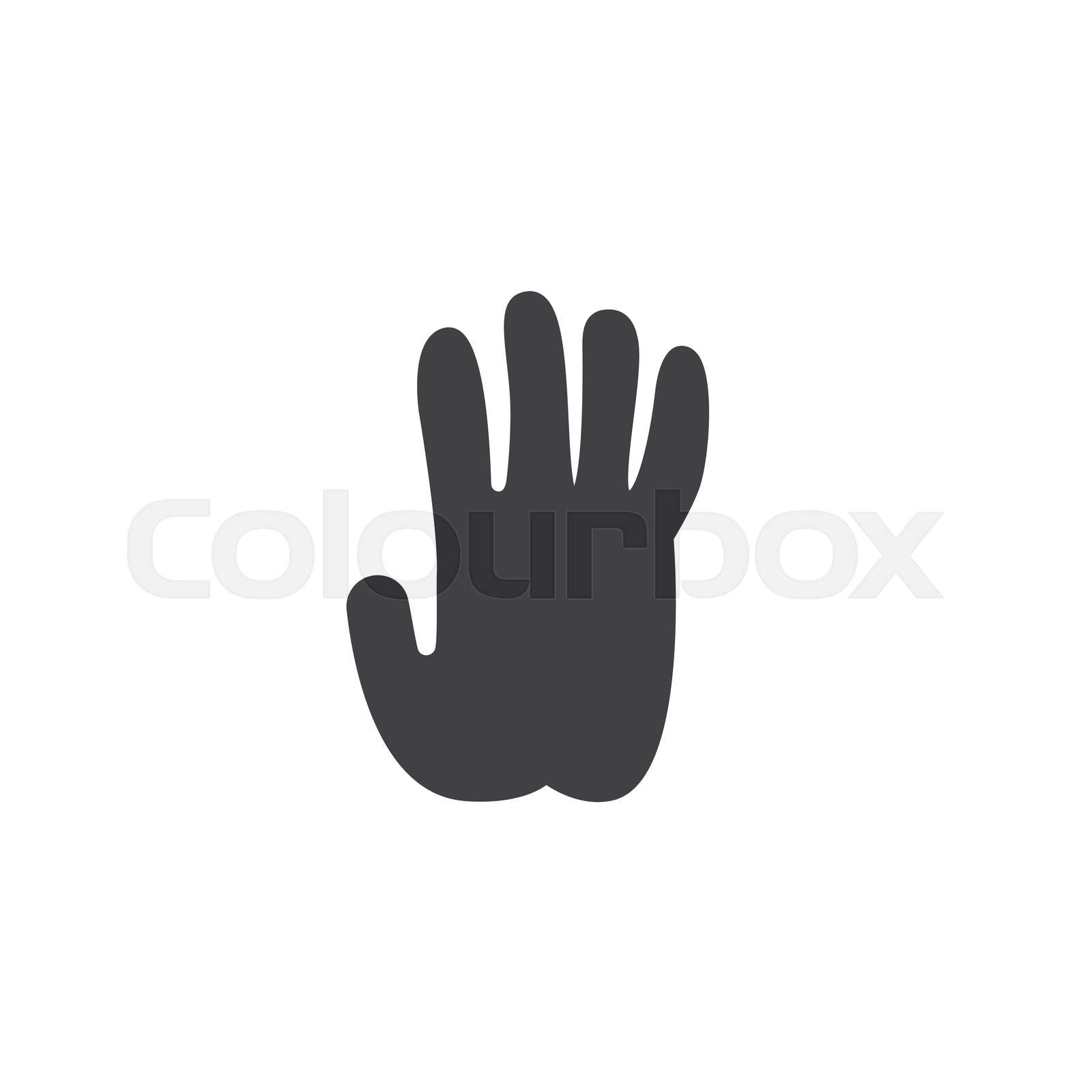 Monkey paw print vector icon | Stock vector | Colourbox
