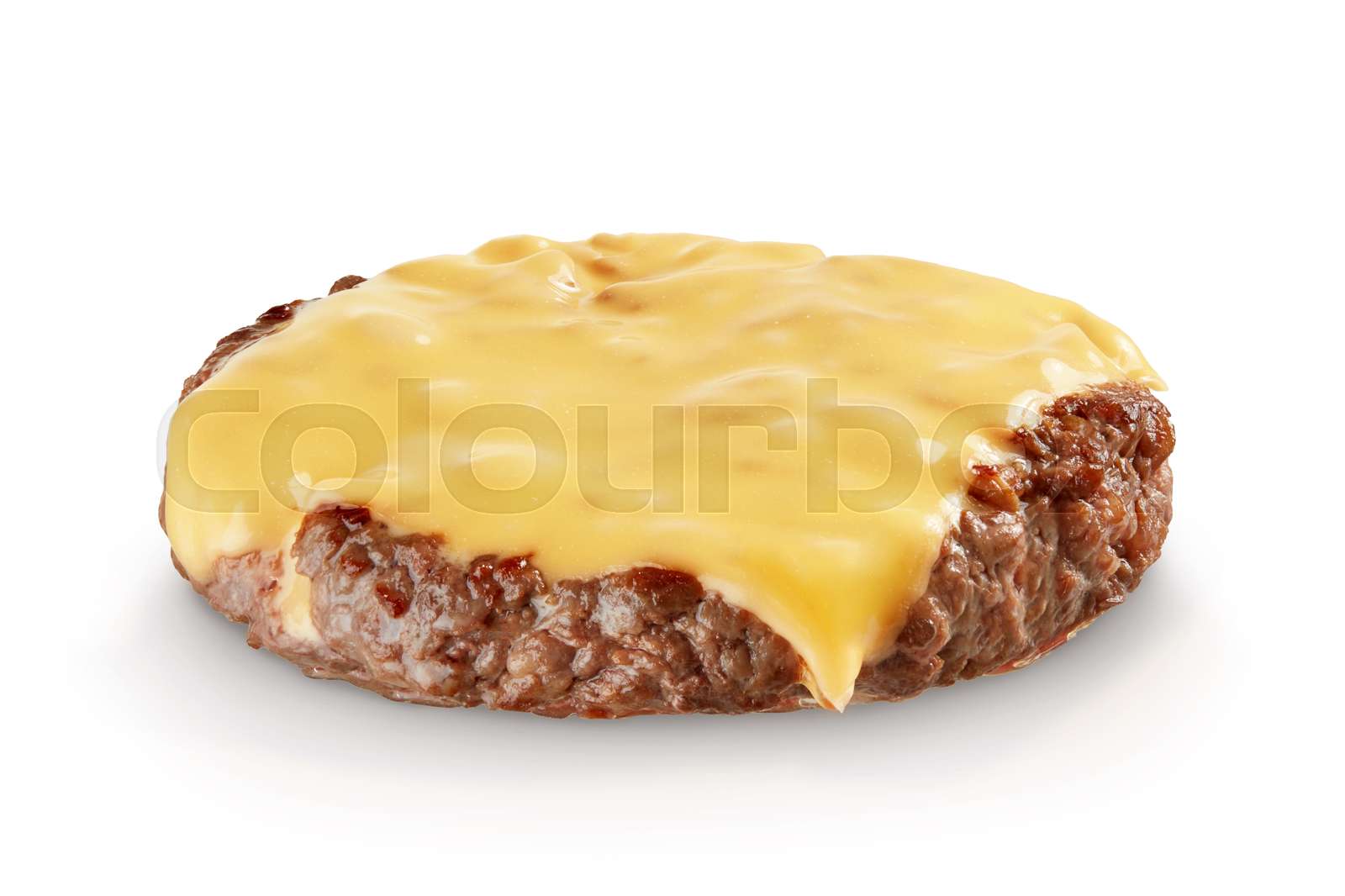 Hamburger Patty With Melting Cheese Slice Stock Image Colourbox