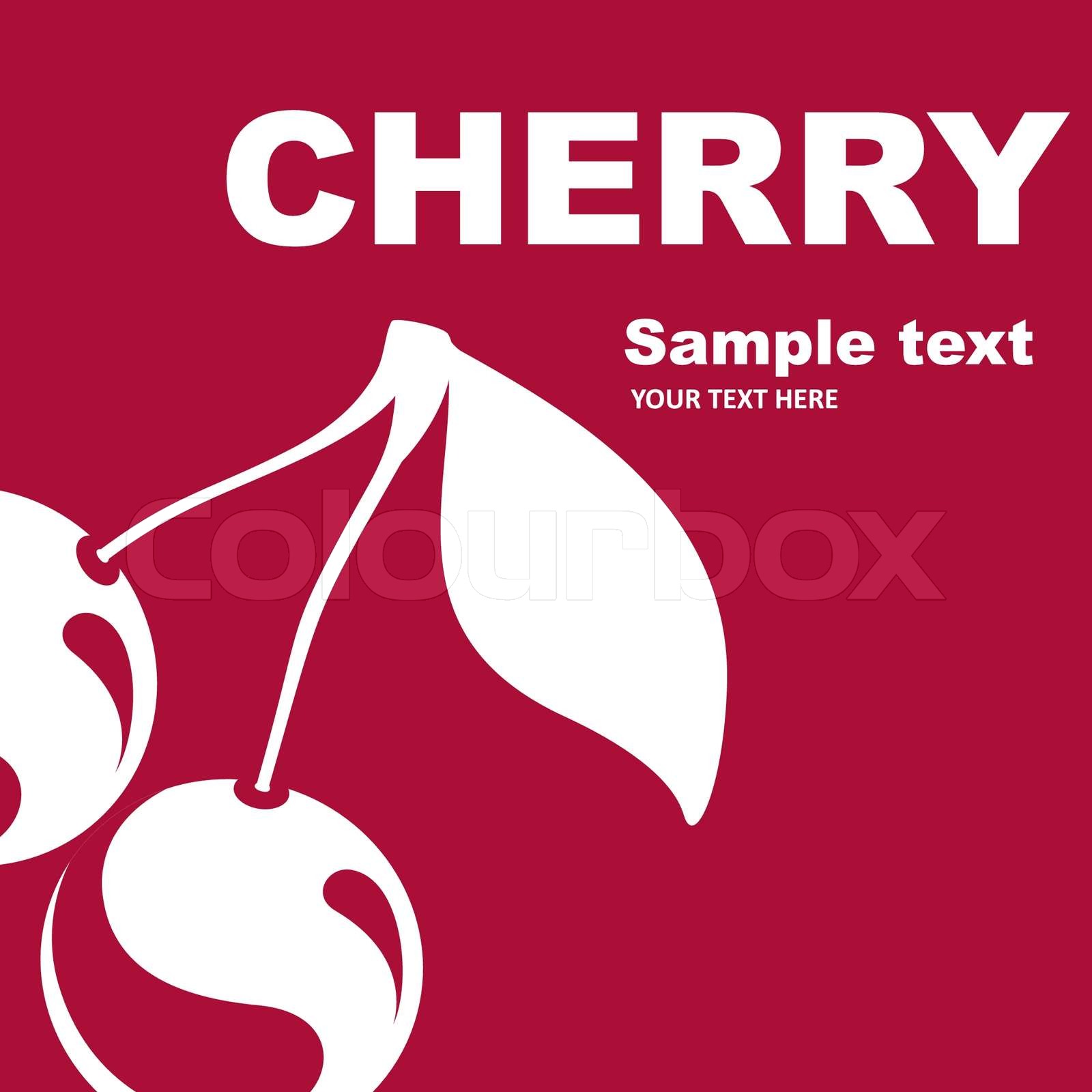 Cherry. Fruit label. Stock vector Colourbox