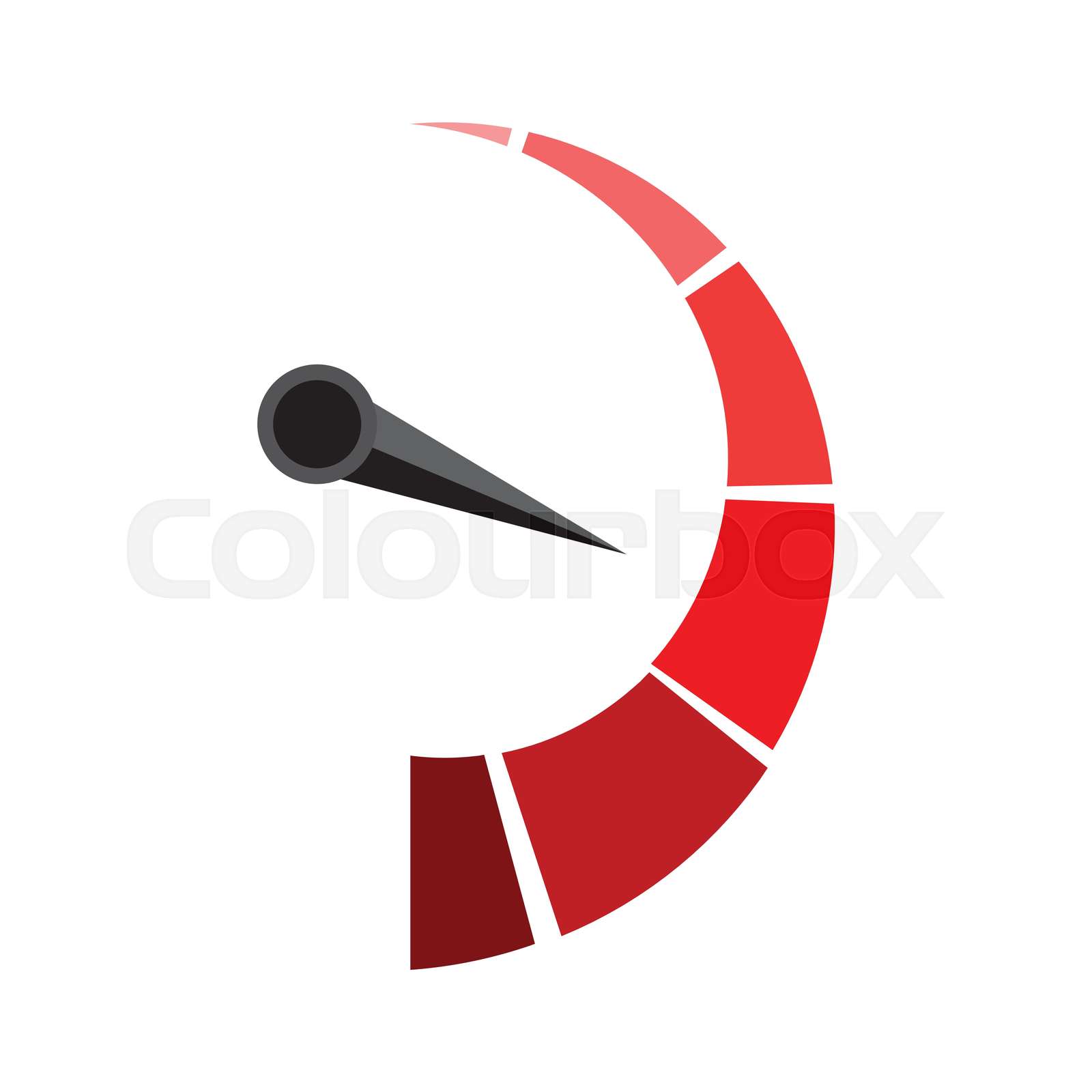 Vertical red indicator with arrow pointer Stock vector Colourbox