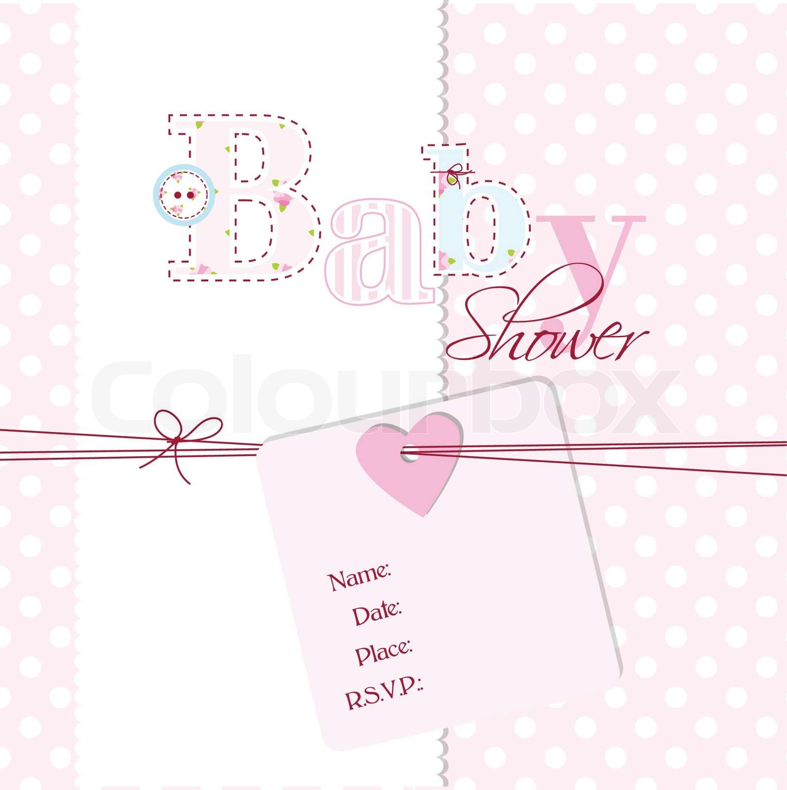 Baby shower invitation Stock vector Colourbox
