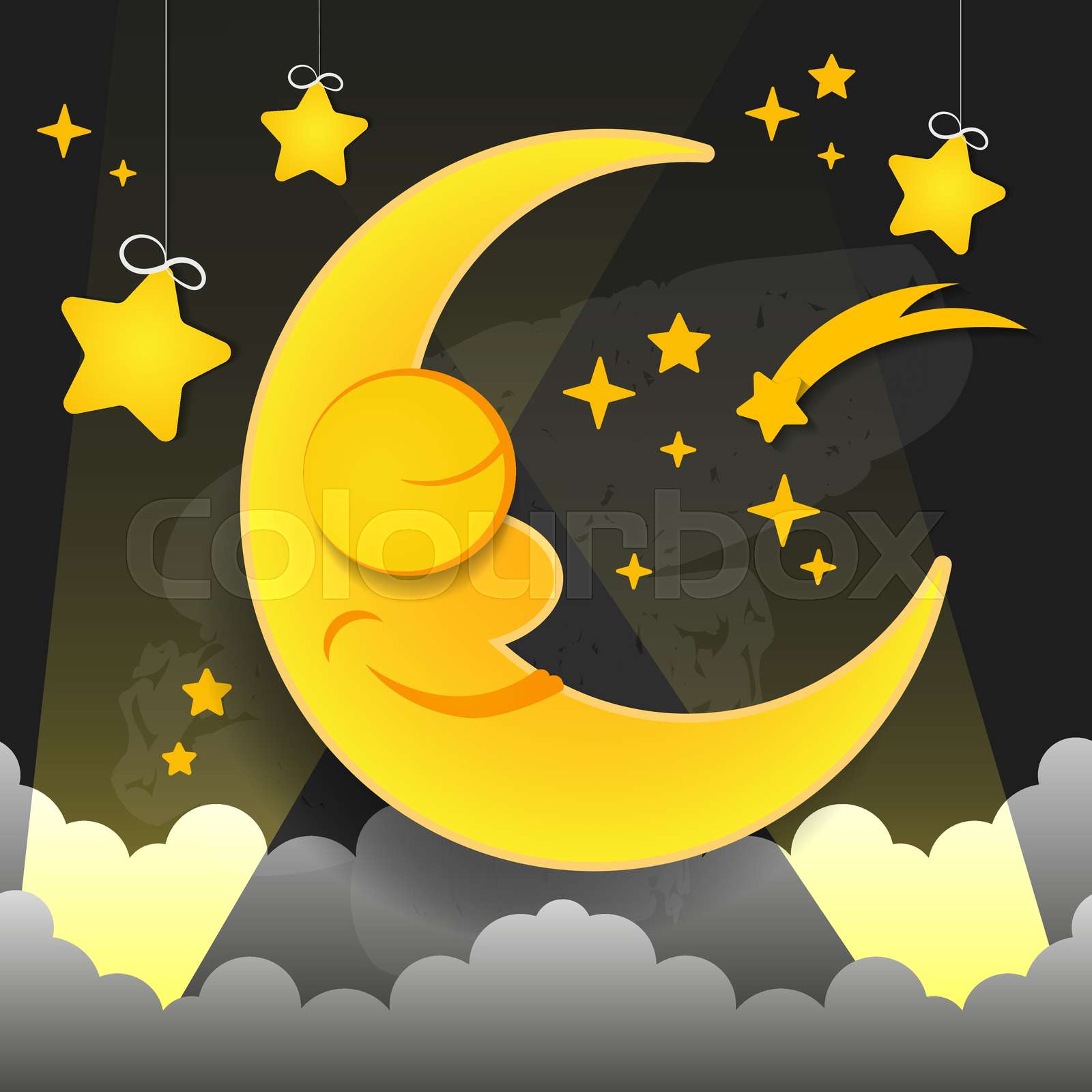 Vector Illustration Of Sleeping Smiling Moon In The Nightcap Stock Vector Colourbox Vector Illustration Of Sleeping Smiling Moon In The Nightcap Stock Vector Colourbox