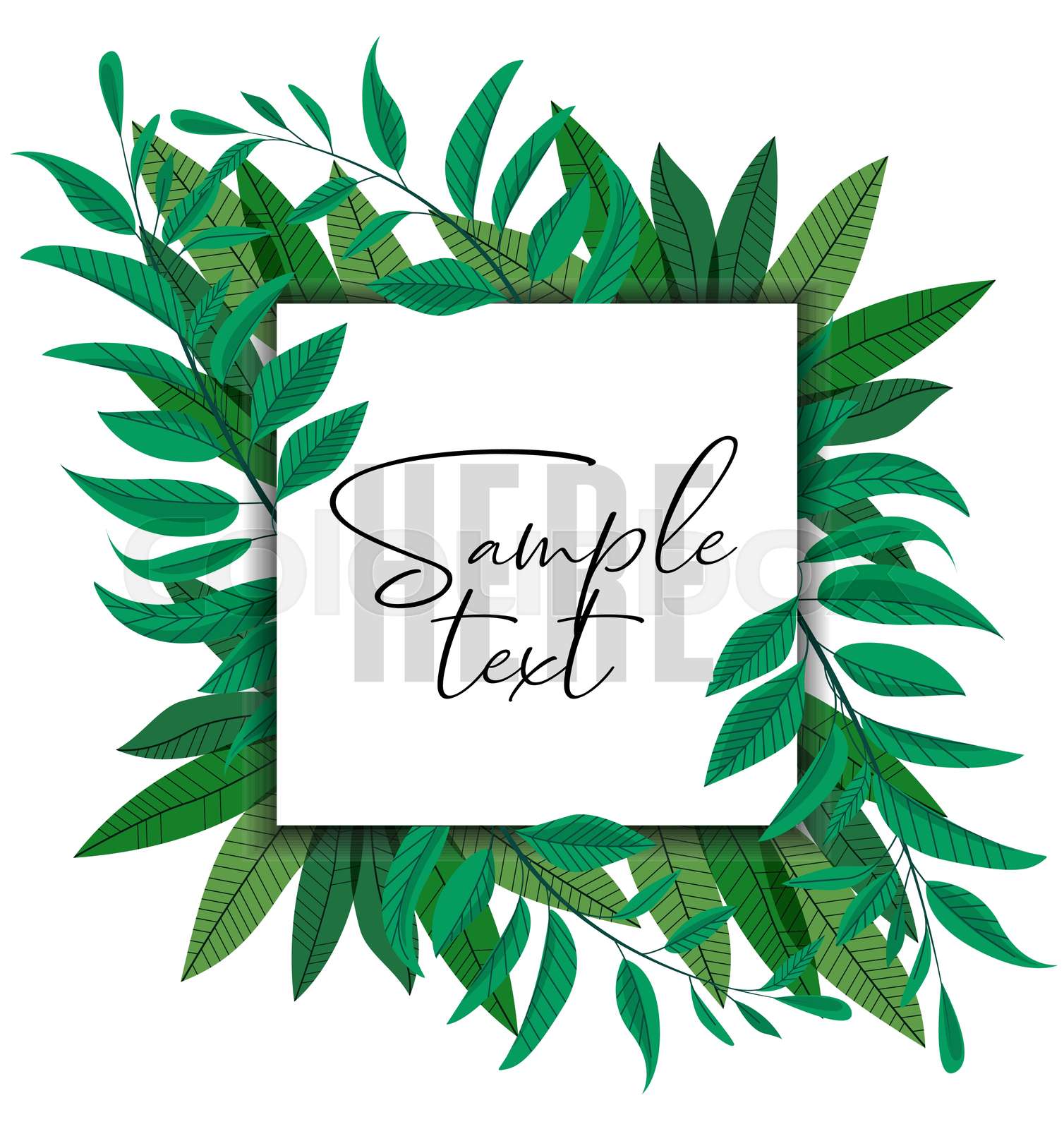 Floral greenery card design Stock vector Colourbox