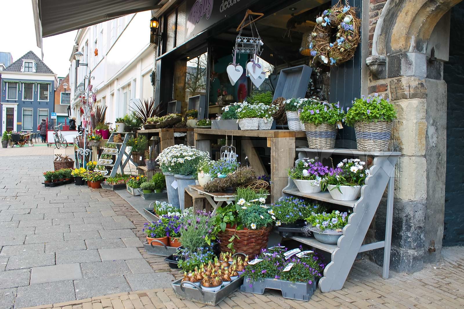 Flower shop in Gorinchem Netherlands Stock image Colourbox