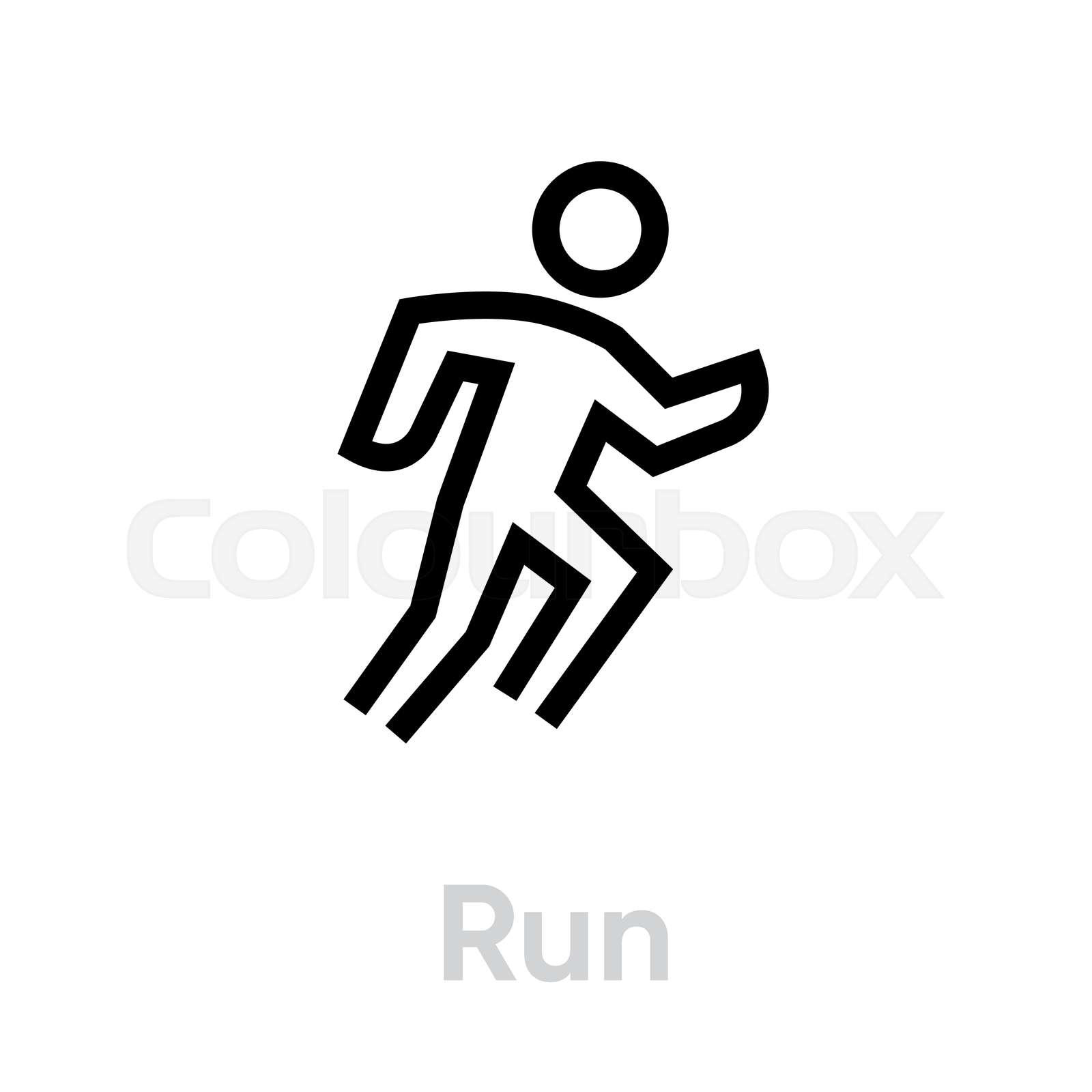 icon, lauf, läufer | Stock-Vektor | Colourbox