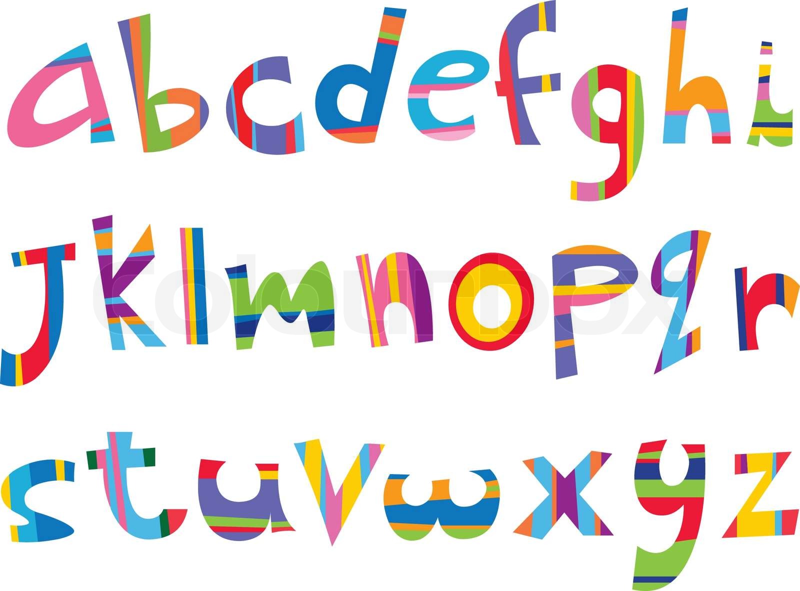 Kleinbuchstaben fun alphabet | Stock-Vektor | Colourbox
