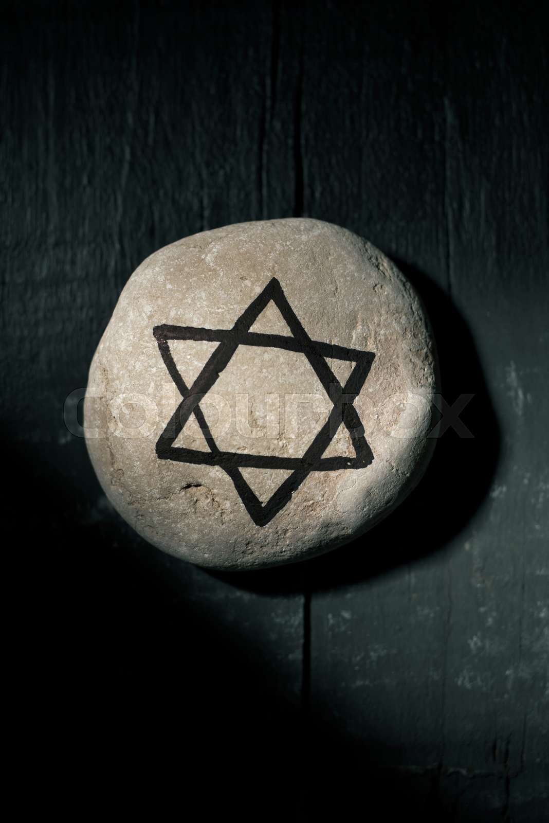the star of david in a stone | Stock image | Colourbox