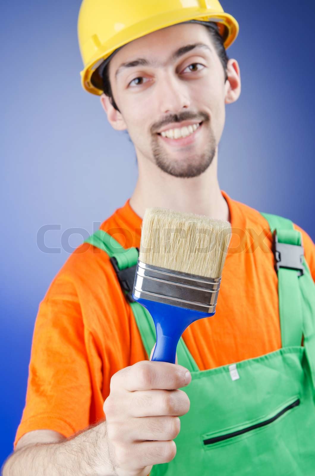 Painter In The Studio Shooting Stock Image Colourbox
