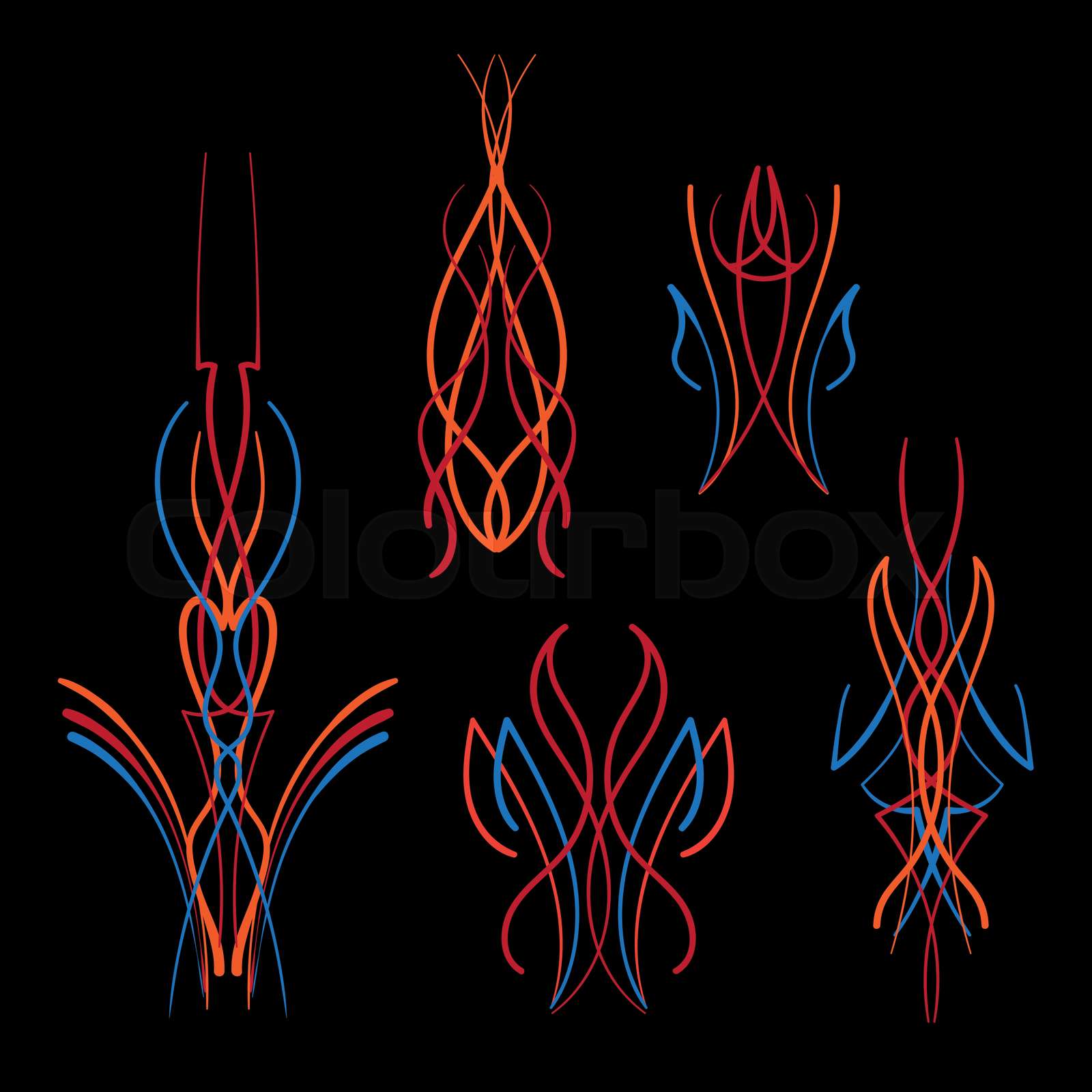 Pinstripe vintage design line art vector Stock vector Colourbox