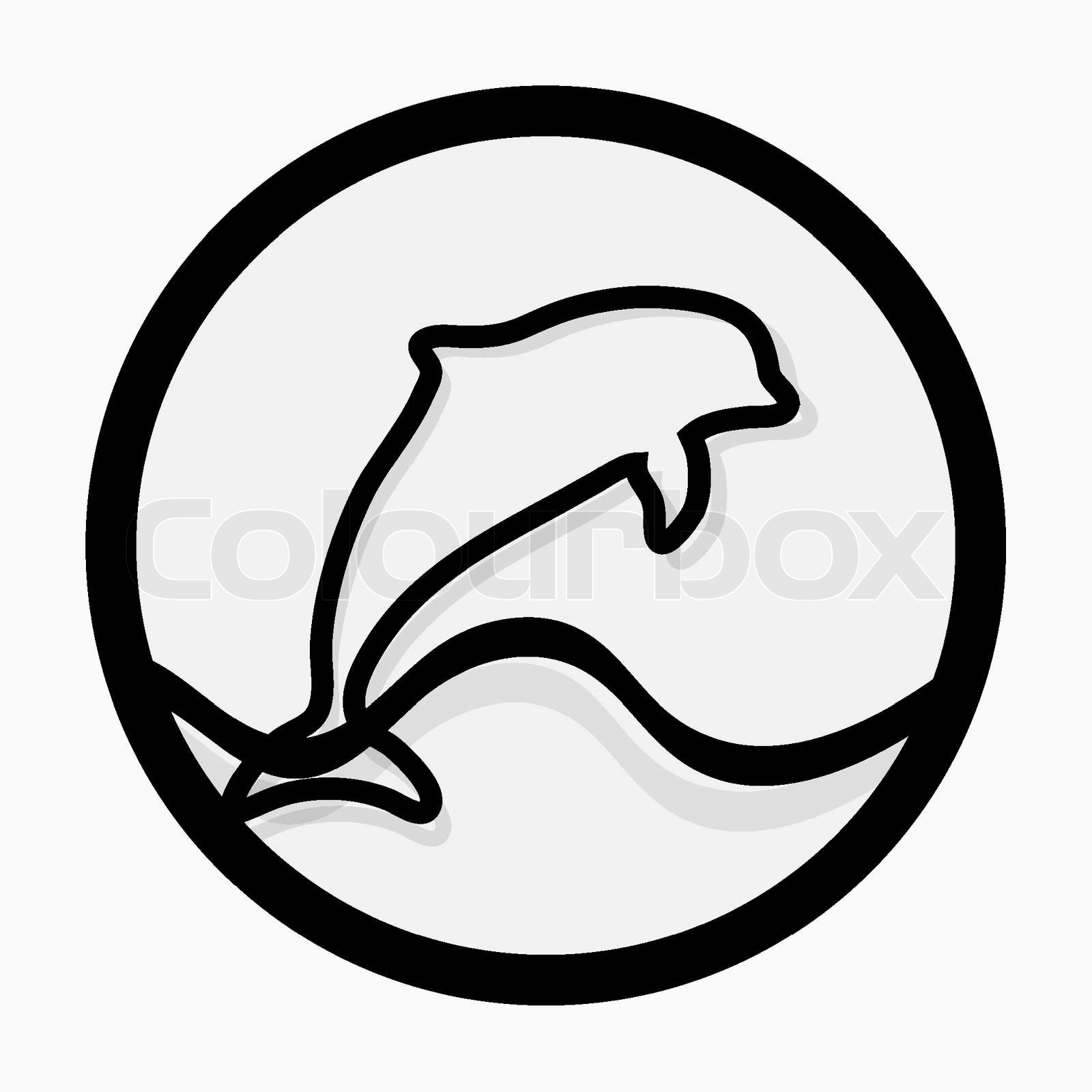 Delphin-Vektor-Symbol | Stock-Vektor | Colourbox