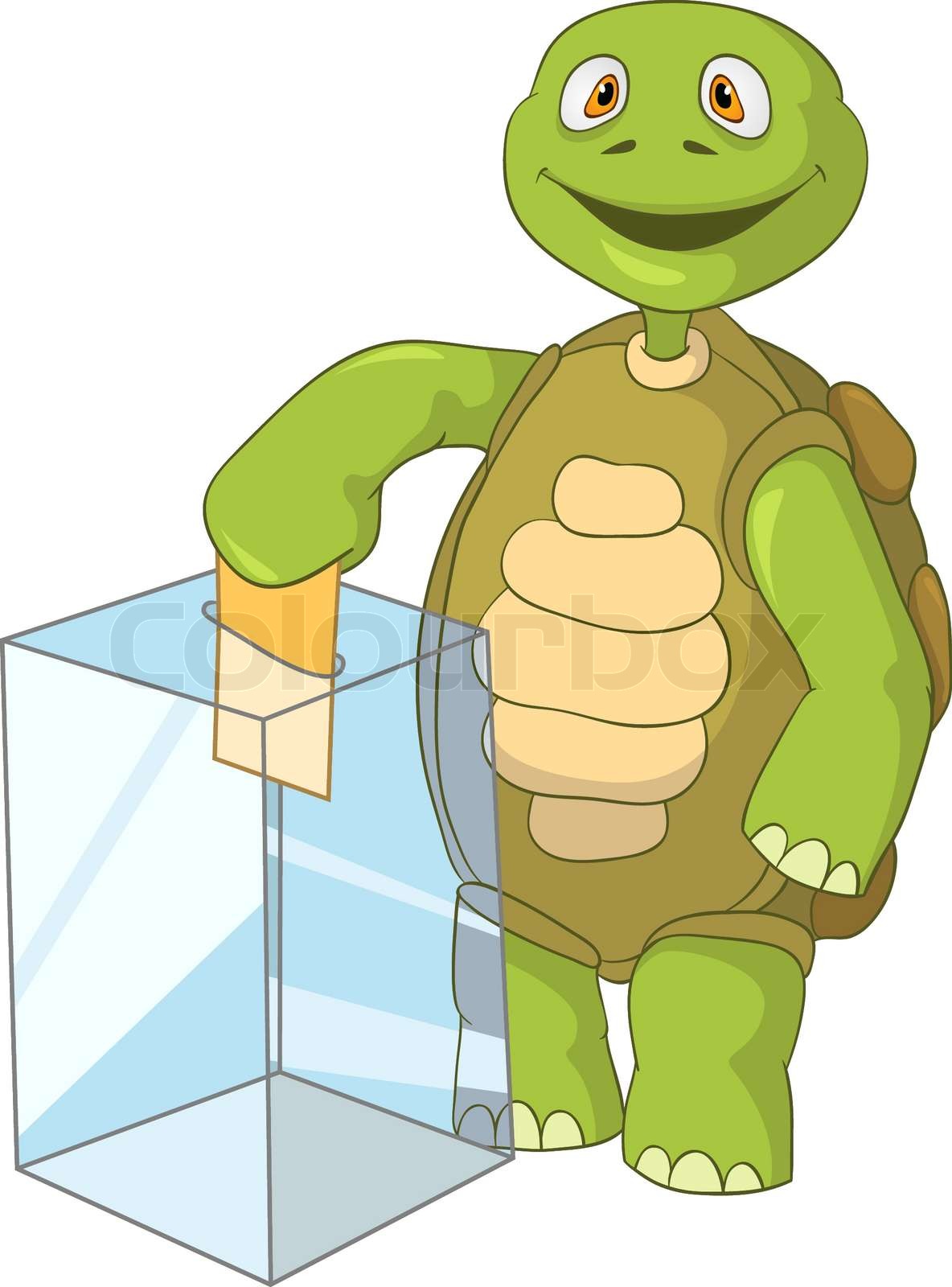 Funny Turtle Election | Stock vector | Colourbox