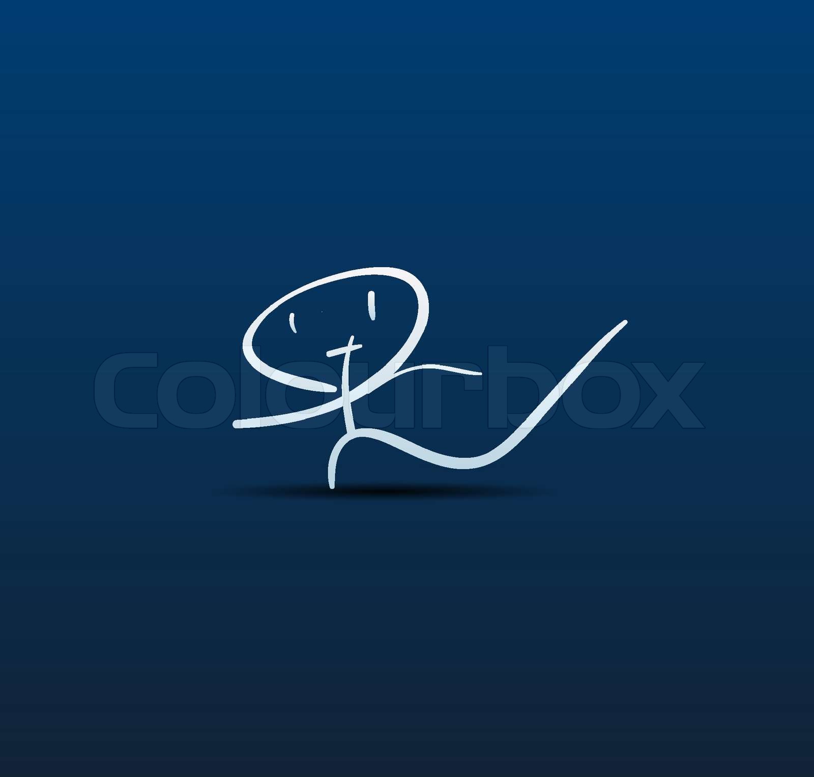 running man sign | Stock vector | Colourbox