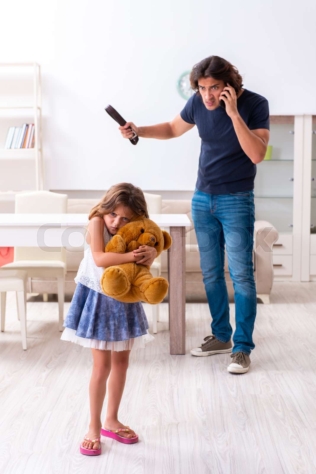 Angry Father Punishing His Daughter Stock Image Colourbox Angry Father Punishing His Daughter Stock Image Colourbox