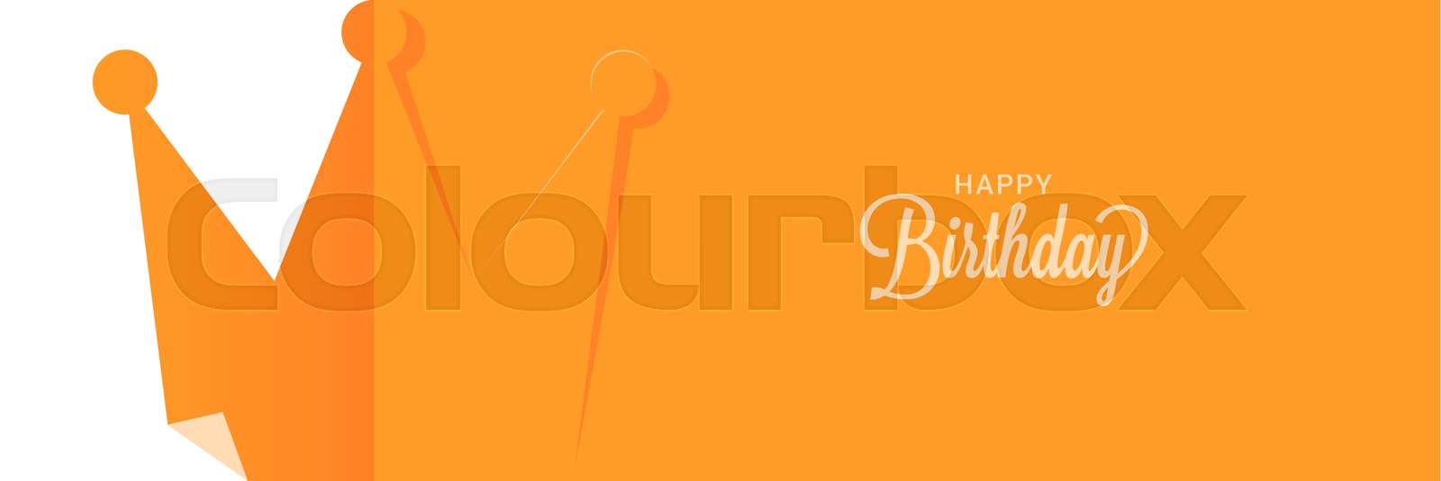 Happy birthday banner. Paper cut birthday yellow | Stock vector | Colourbox