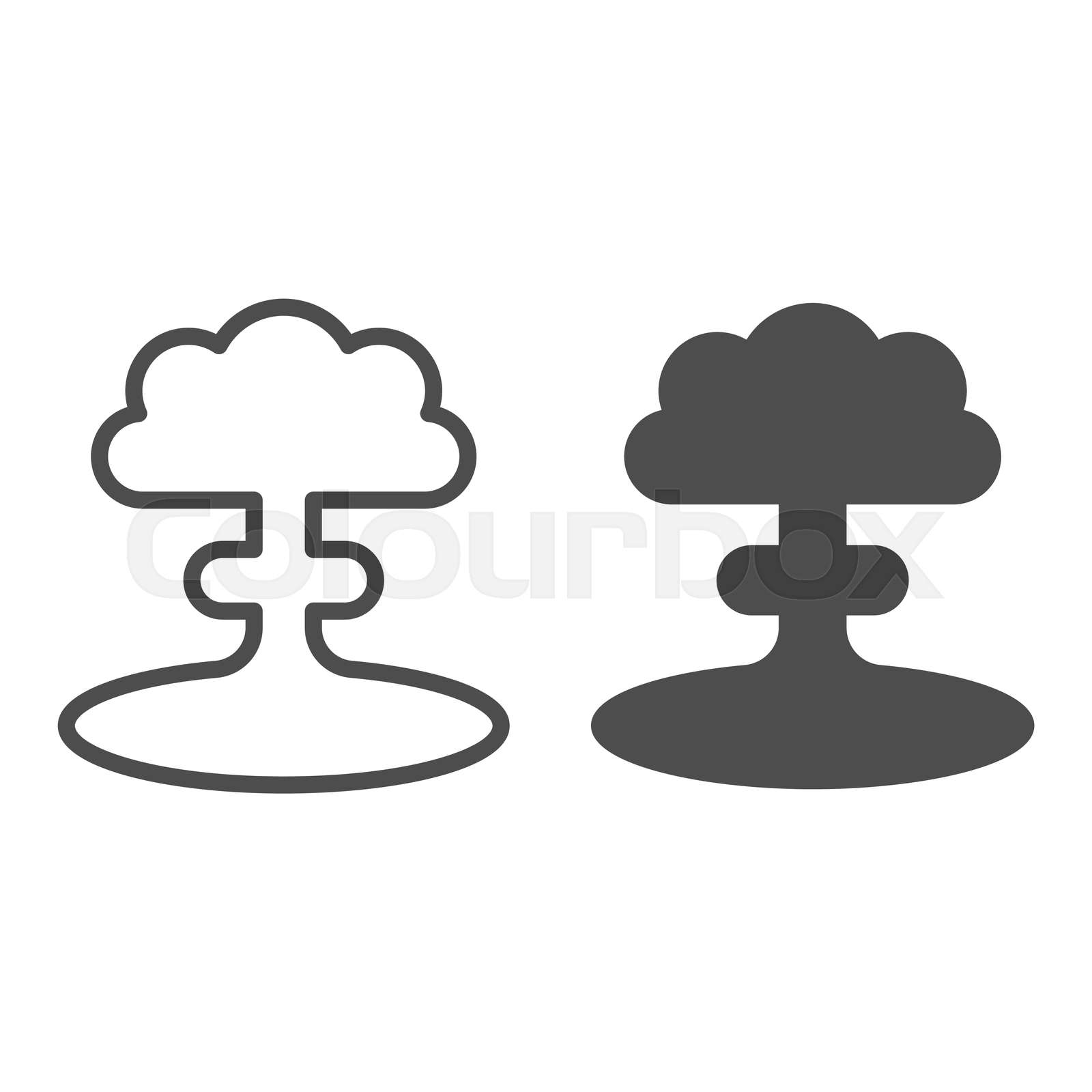 Atomic Bomb Mushroom Cloud Clip Art
