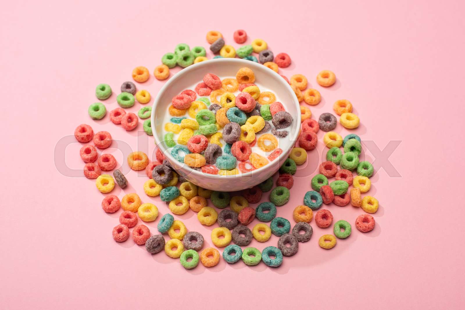 Bowl Of Colorful Cereal