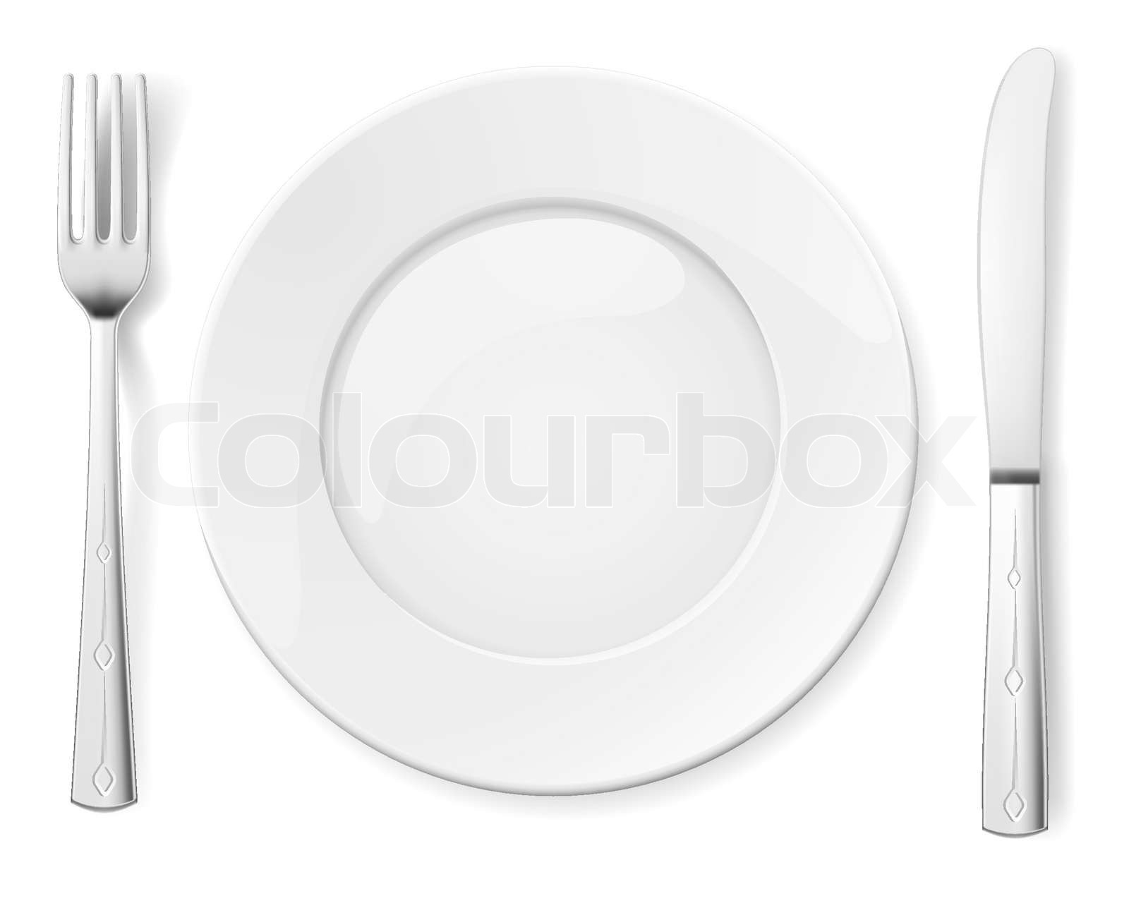 teller, essen, leer StockVektor Colourbox