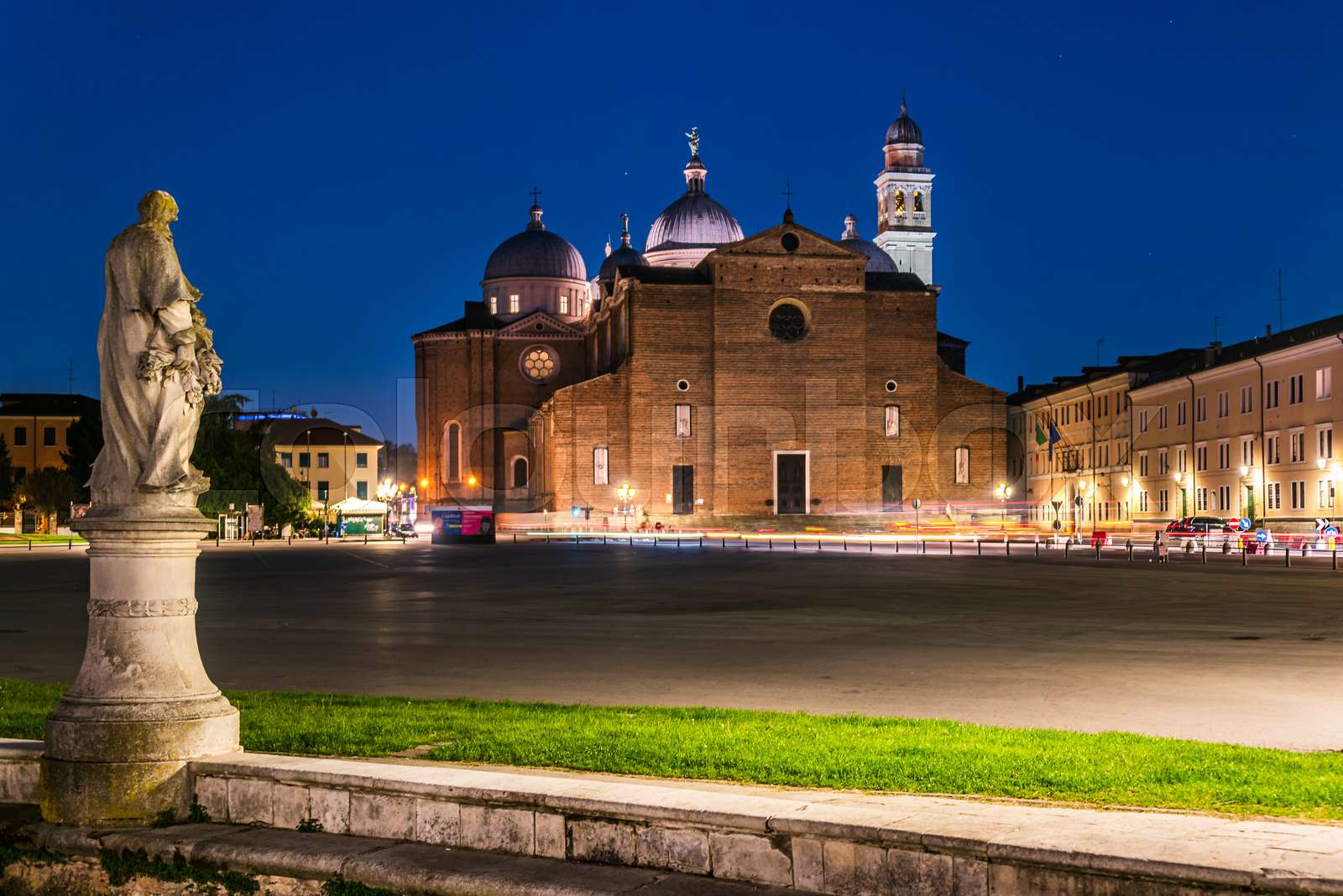 Abbey of Santa Giustina by night Stock image Colourbox