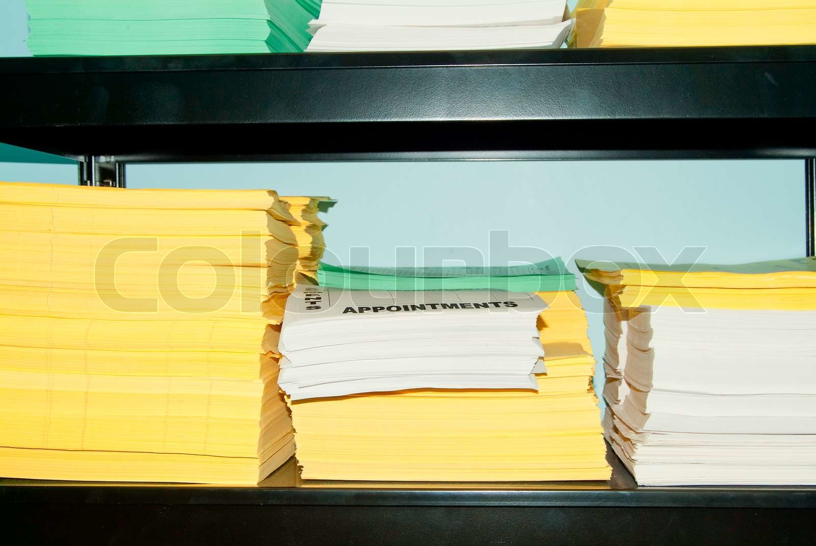 Medical Records folders Stock image Colourbox