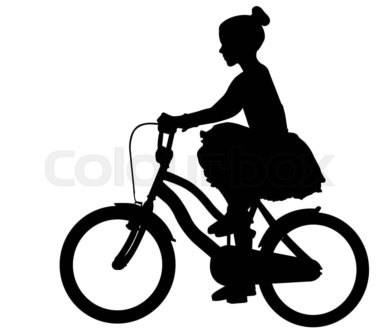 little girl on bicycle