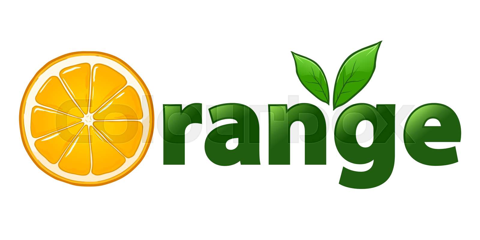 Orange Custom Lettering | Stock vector | Colourbox