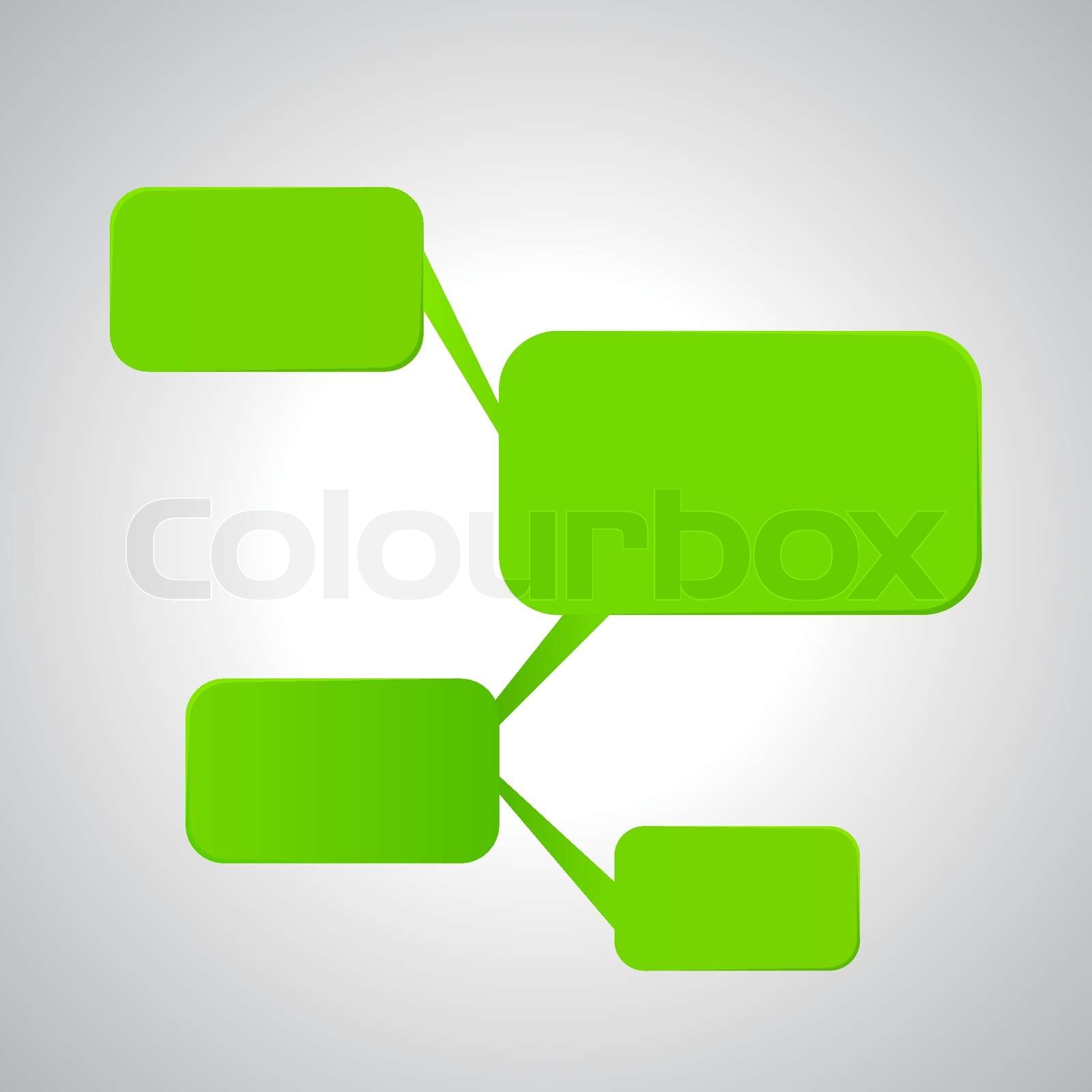 Illustration of empty flow chart diagram on gray white background ...