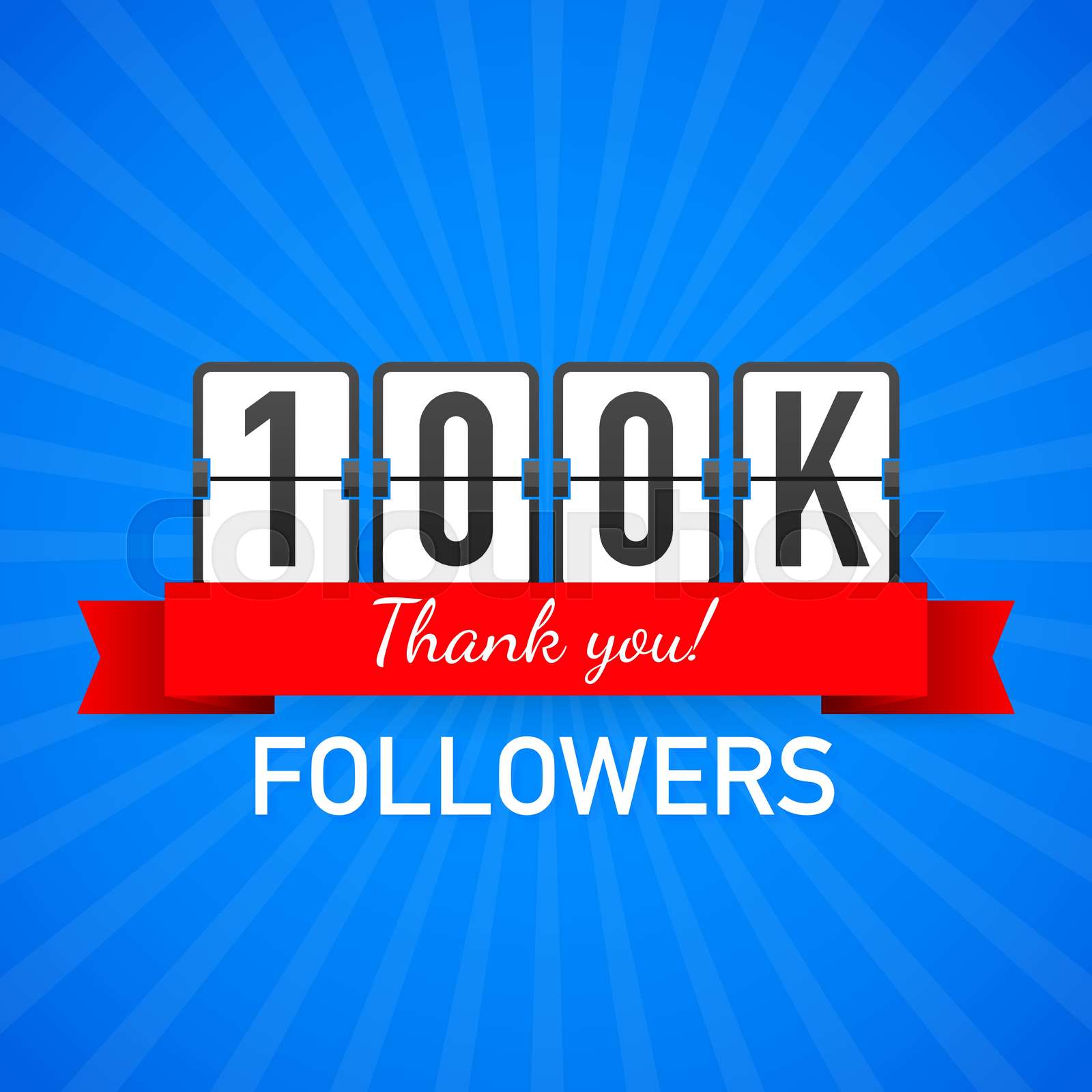 100k followers, Thank You, social sites post. Thank you followers