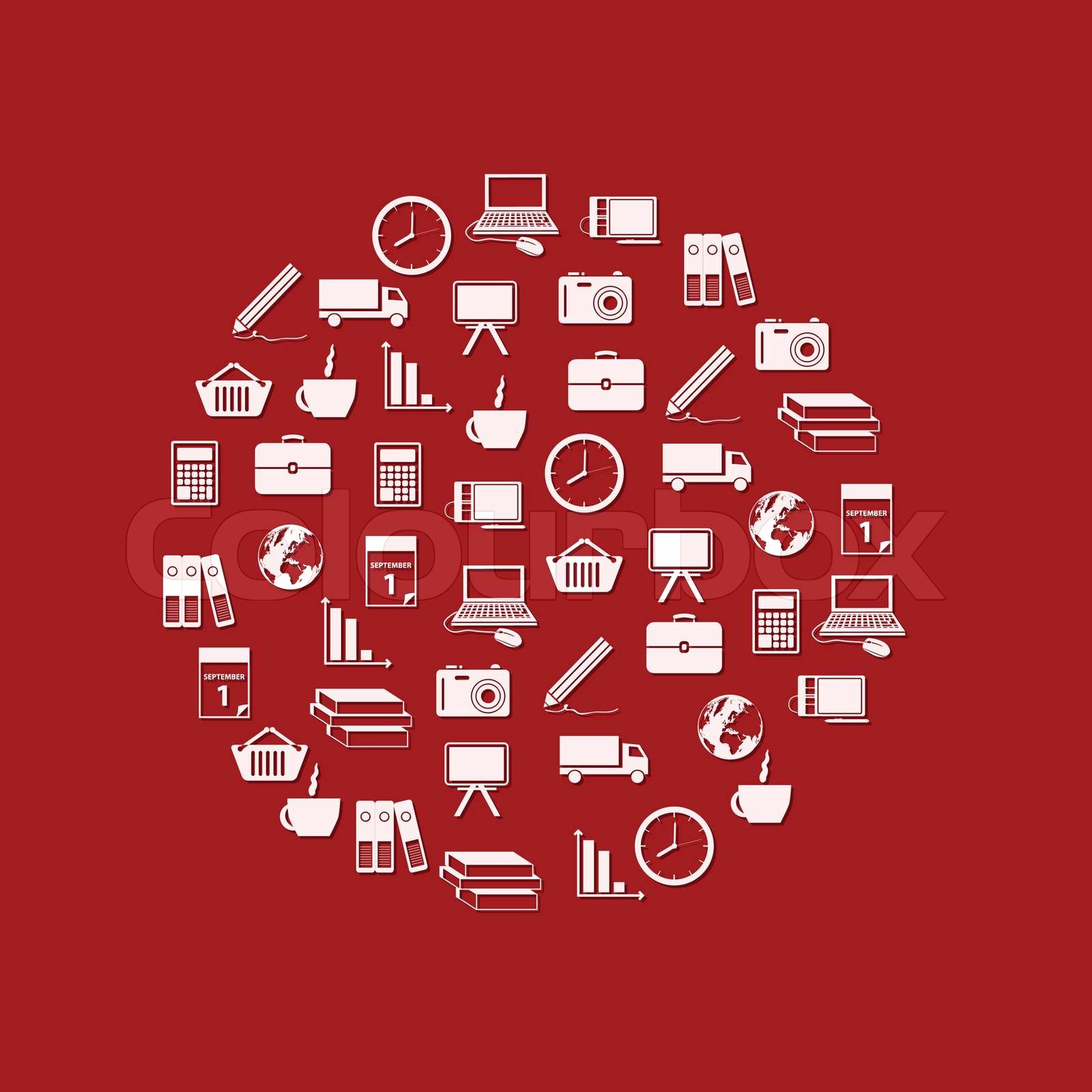 business icons in circle | Stock vector | Colourbox