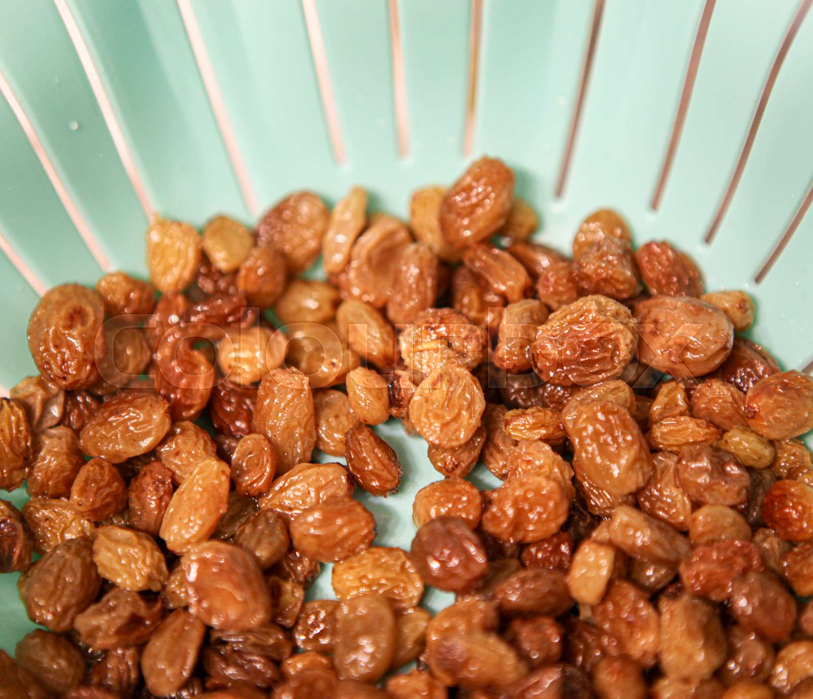 Image of raisins (aka sultanas). The natural sugars in grapes