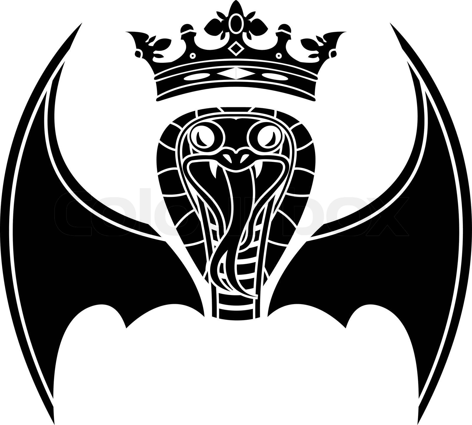 snake with wings. vector illustration Stock vector Colourbox