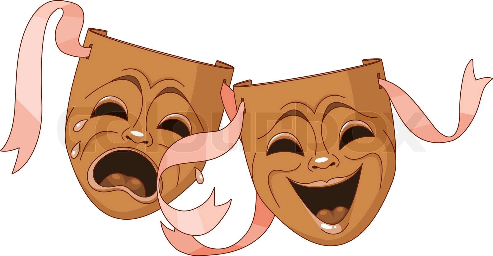 Tragedy and Comedy masks | Stock vector | Colourbox