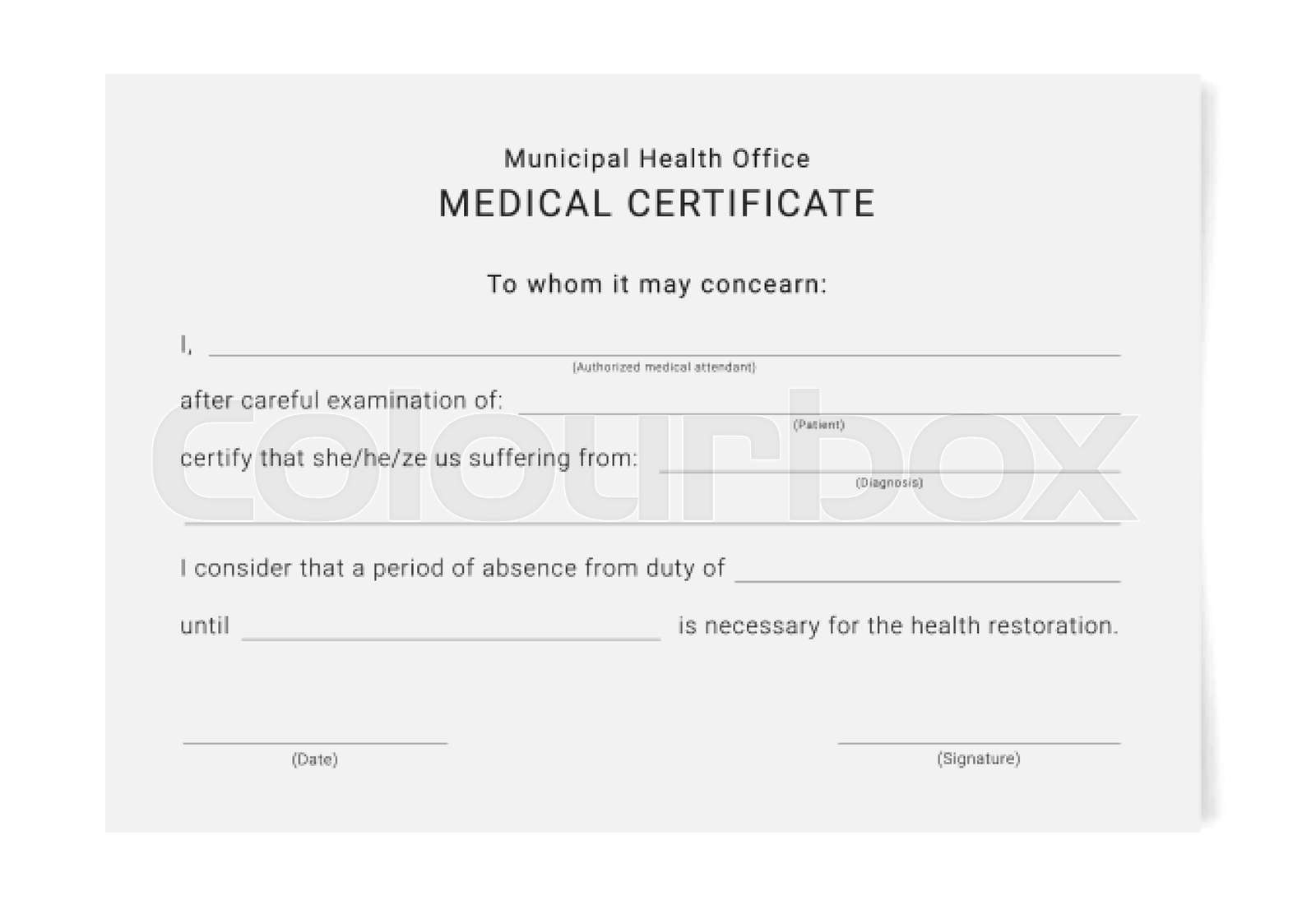 medicinsk, arbejde, dokument | Stock vektor | Colourbox