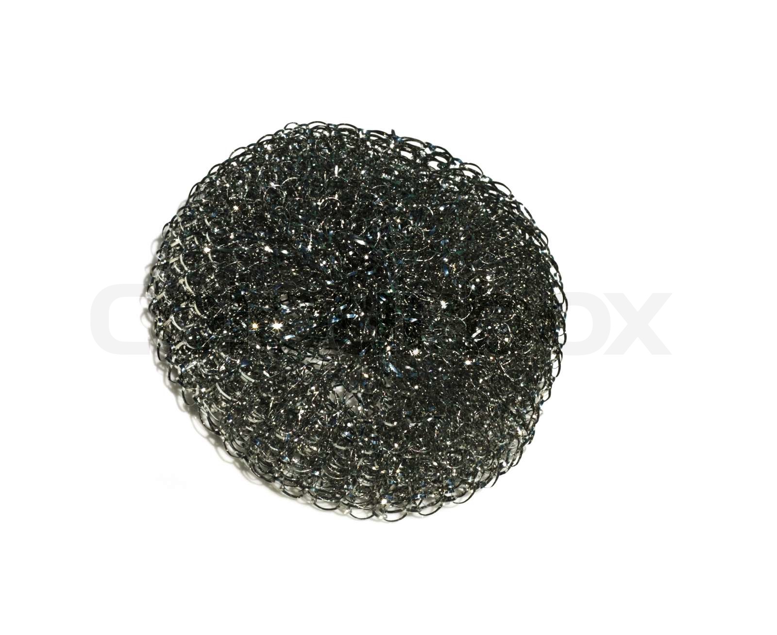 sponge, metal, tallerkener Stock foto Colourbox