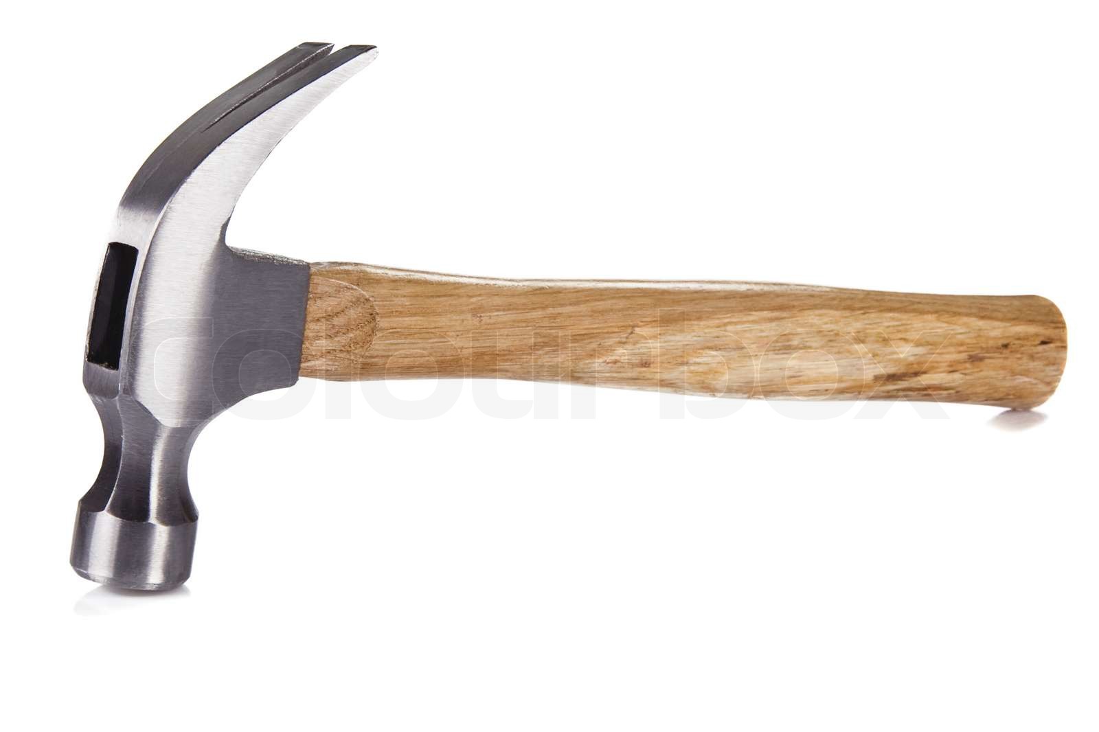 steel hammer isolated on white | Stock image | Colourbox