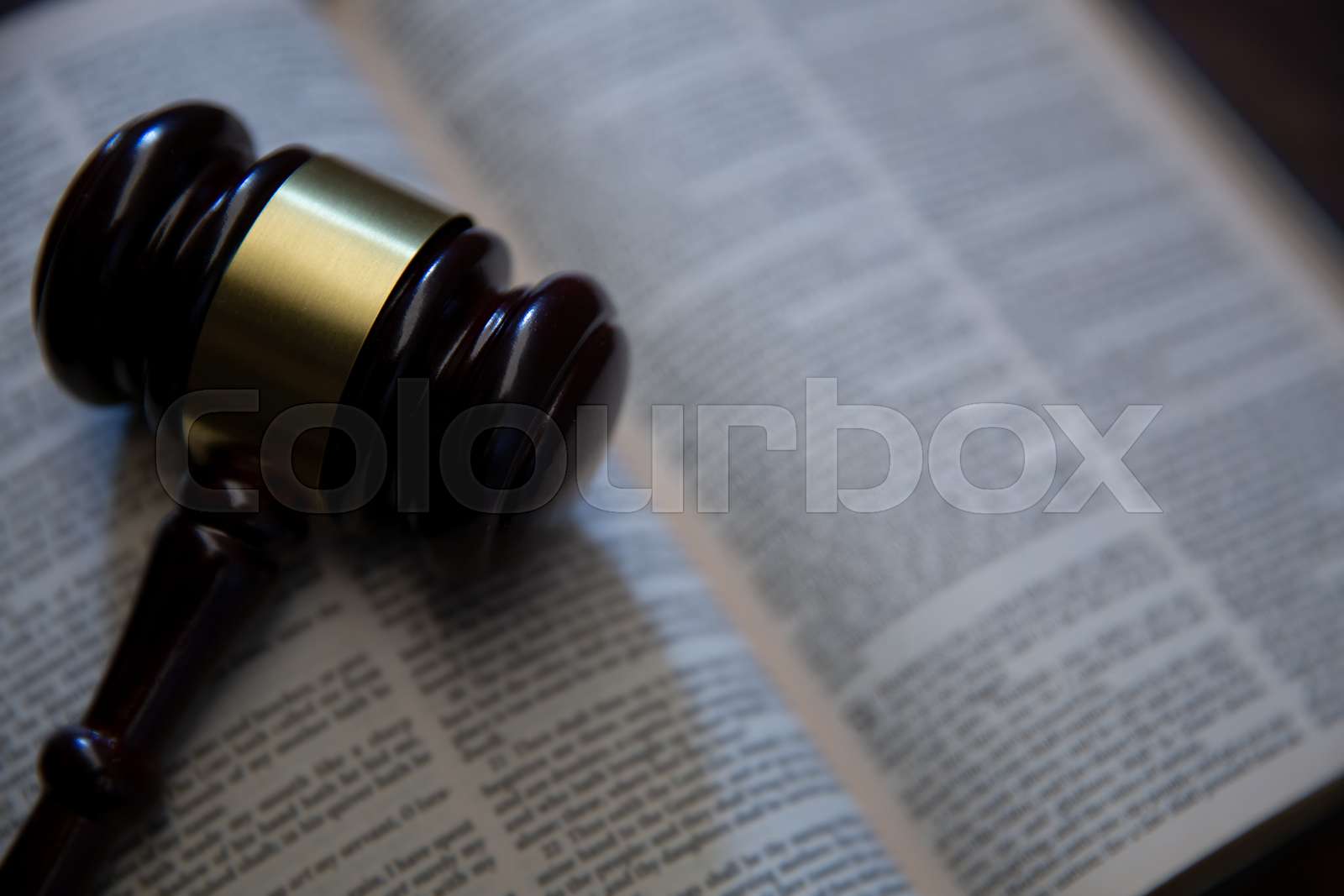 Judge's gavel and holy bible Stock image Colourbox