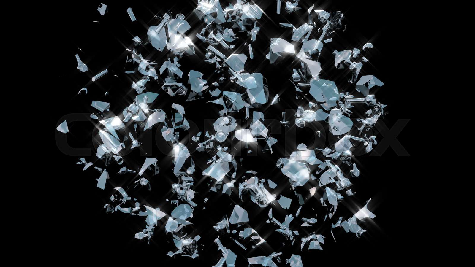 Glass Covid explodes crystal shatters Virus cell microbe. Influenza