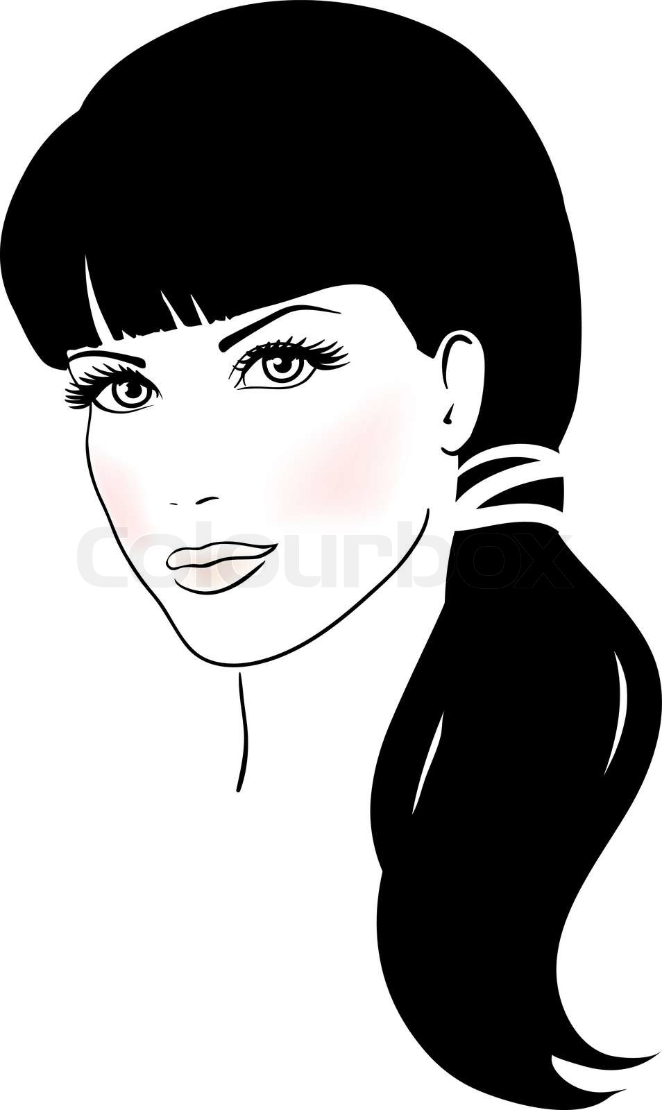 Beautiful Cute Girl Face Vector Illustration Stock Vector Colourbox Beautiful Cute Girl Face Vector Illustration Stock Vector Colourbox
