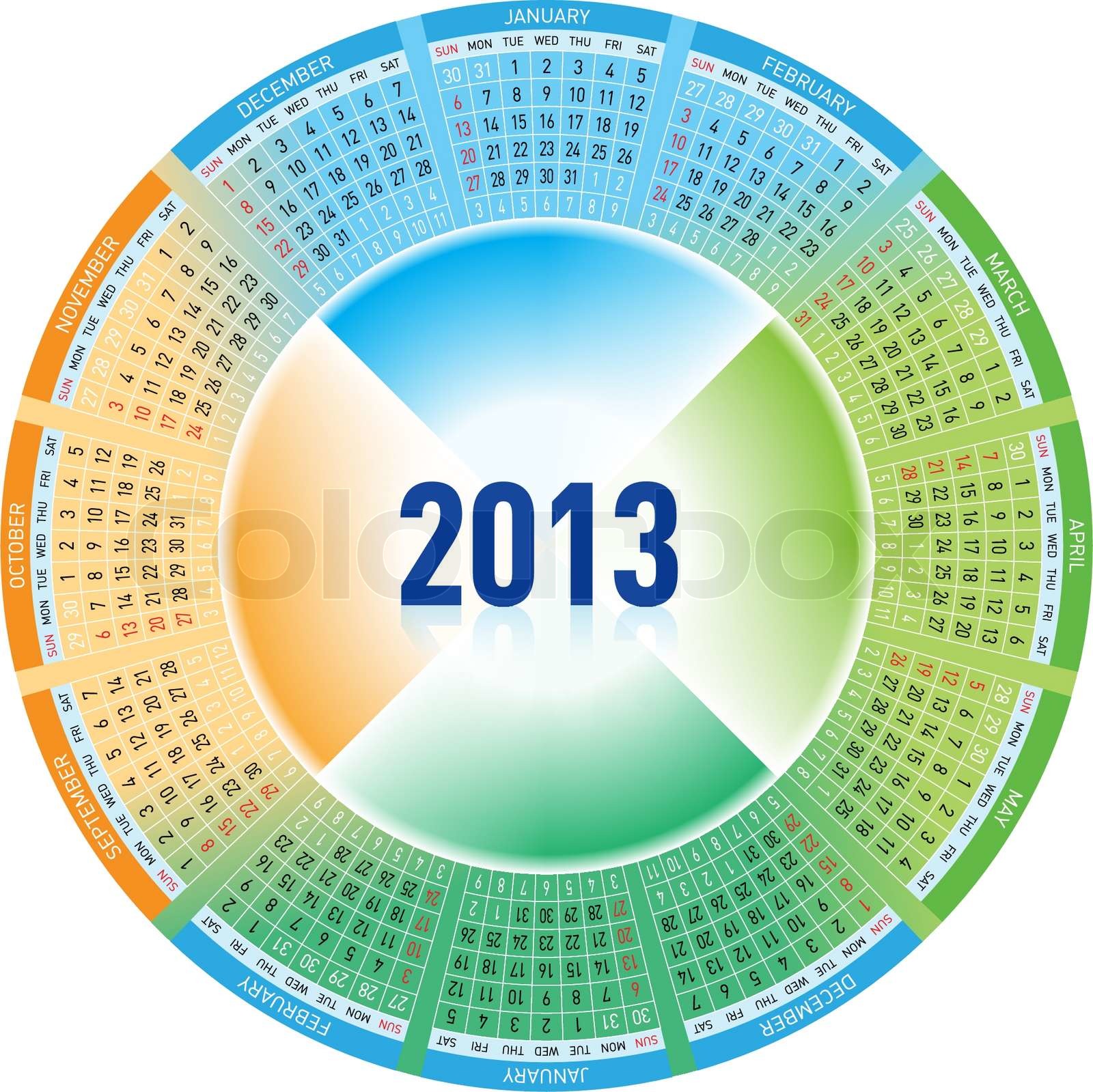 Calendar Stock vector Colourbox